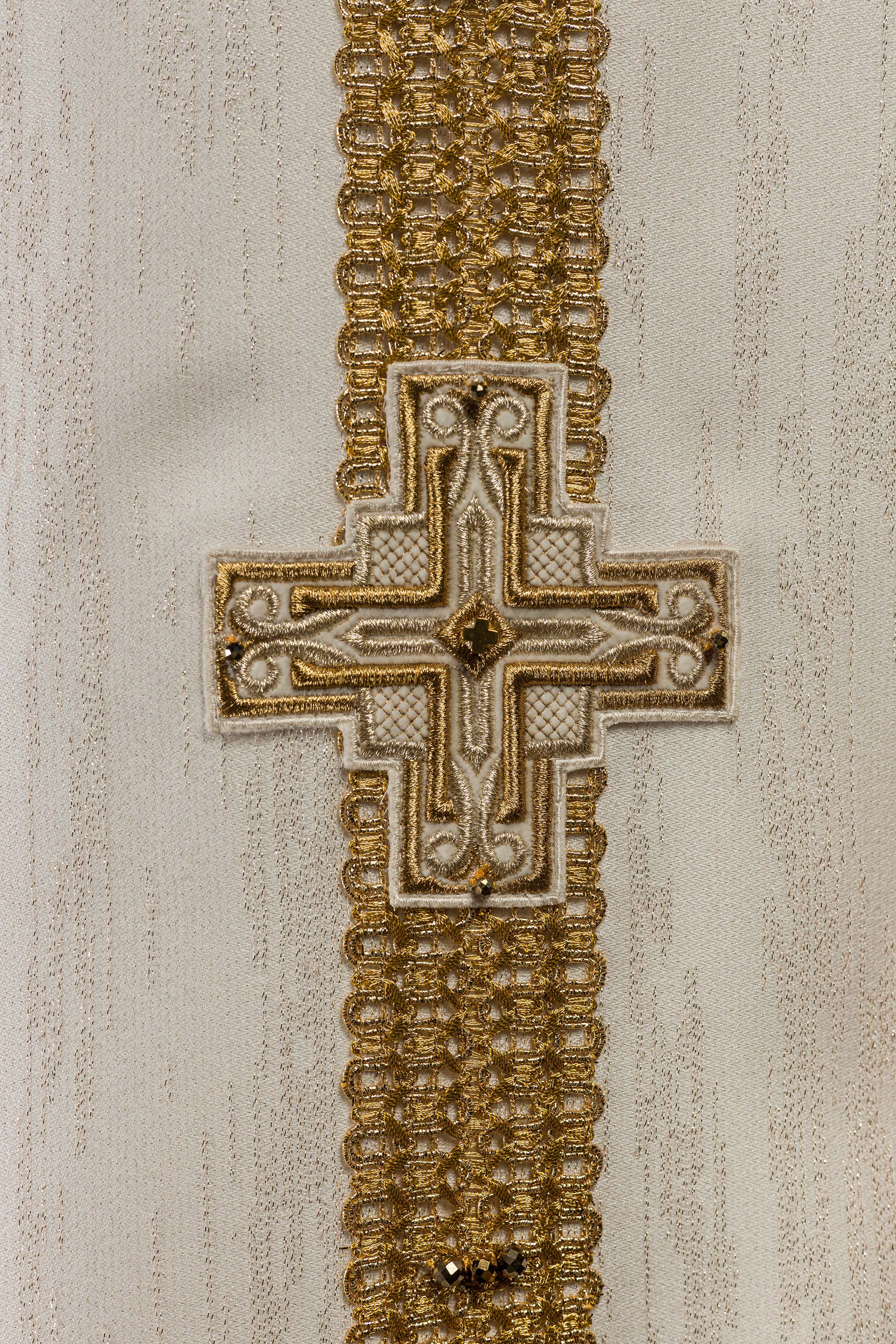 Casula feita à mão com pedras naturais Feito à mão 7015 cor cru