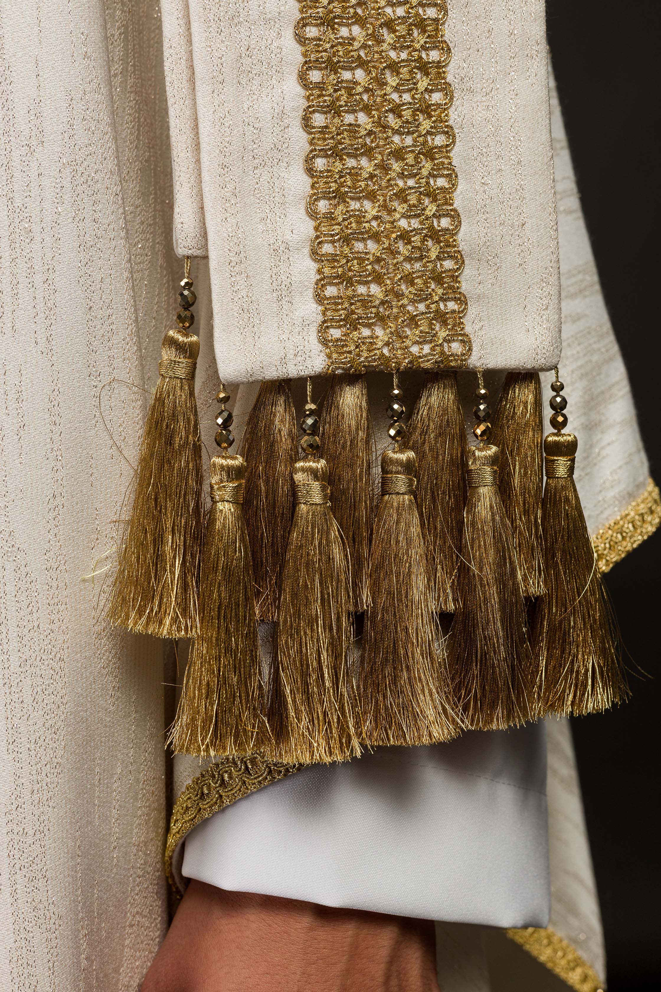 Casula feita à mão com pedras naturais Feito à mão 7015 cor cru