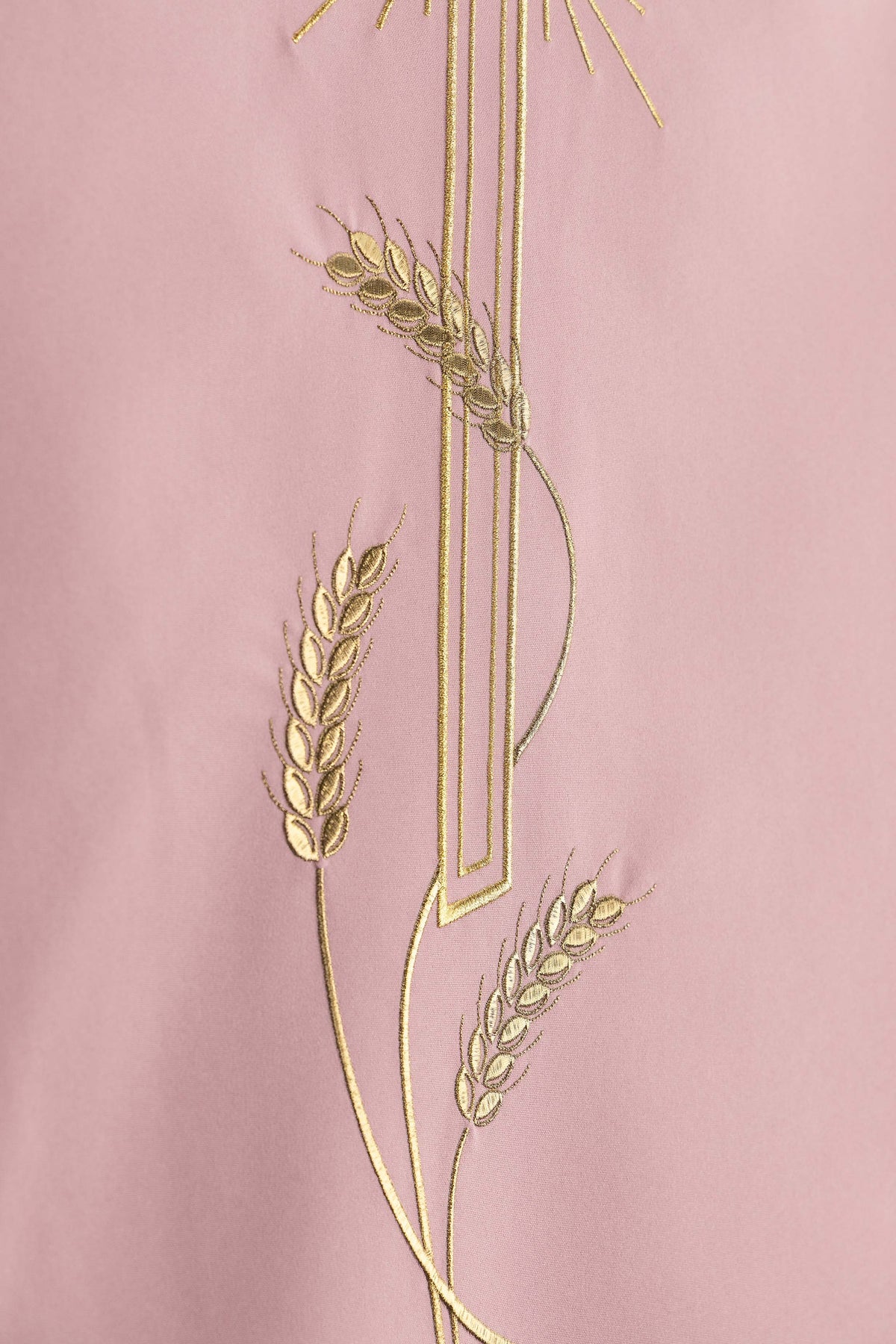 Capa de ambão bordada com cruz e IHS rosa - rosa