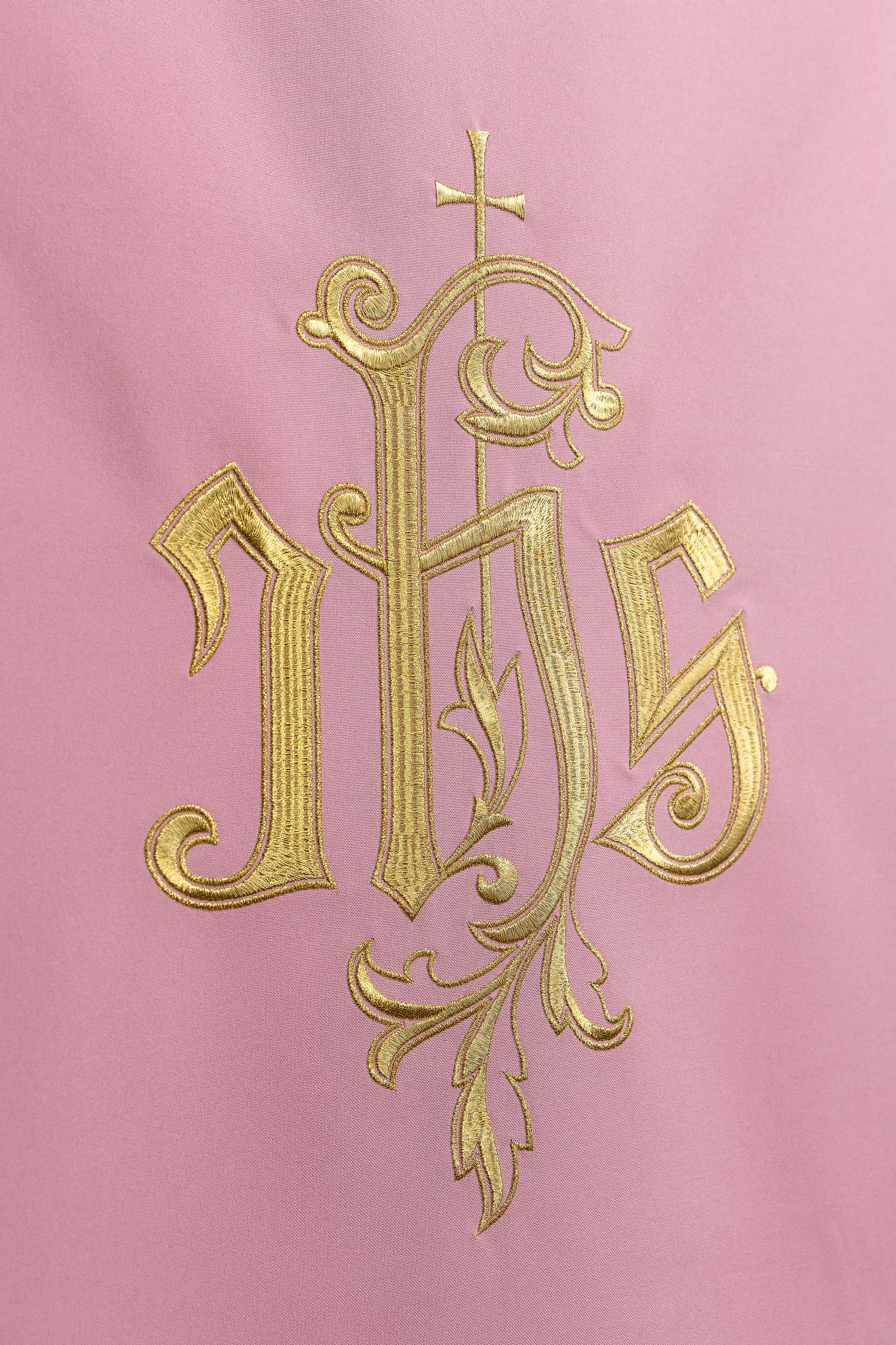 Capa ambon rosa com bordado clássico IHS - rosa