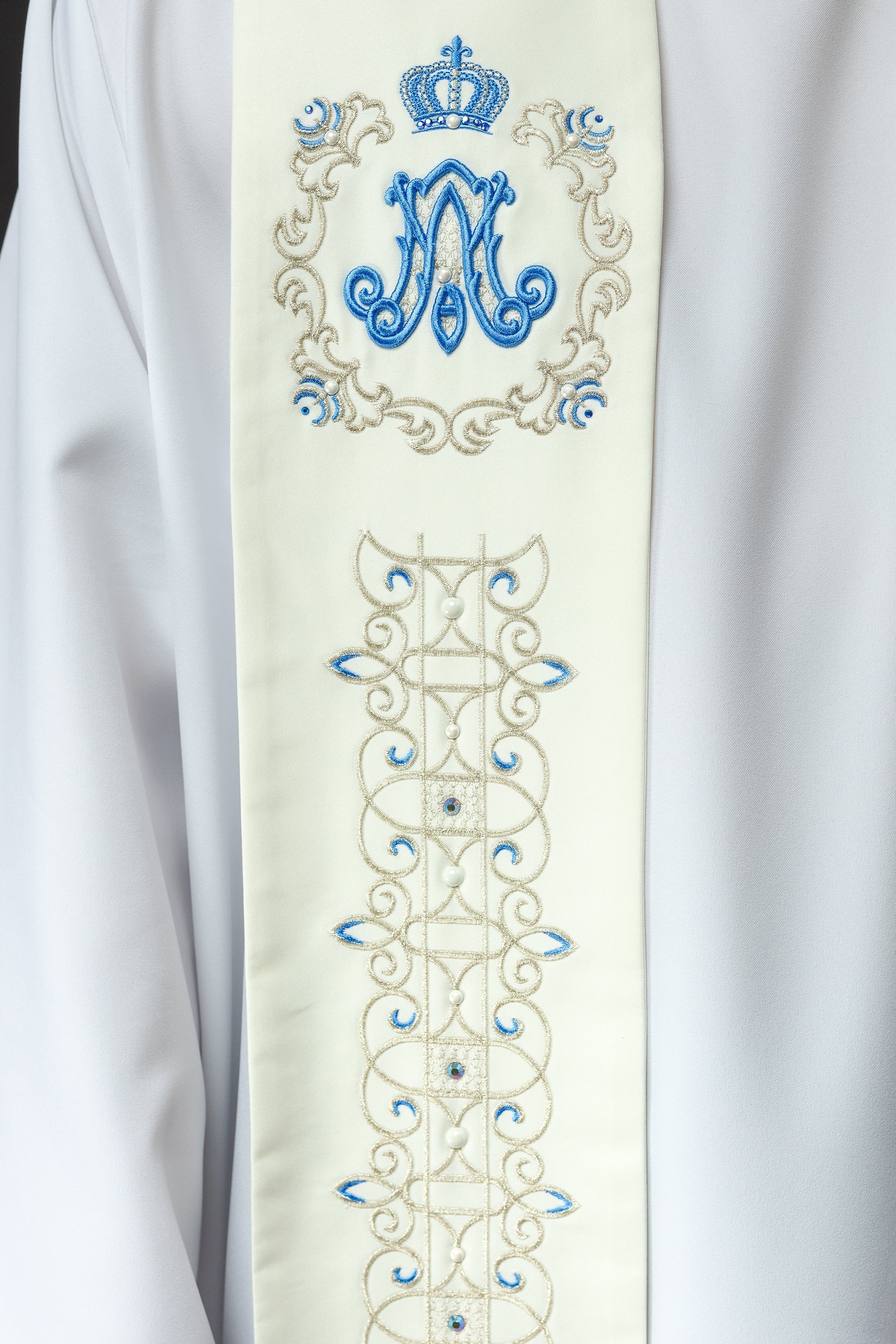 Stuła maryjna haftowana - ORNATY.PL