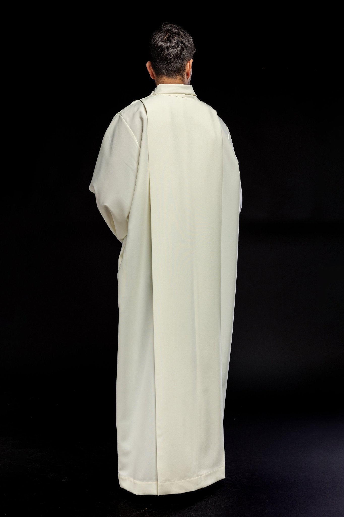 Alba lisa color marfil con cuello redondo KAB/022/05/12 135cm/164cm - CASULLAS.ES