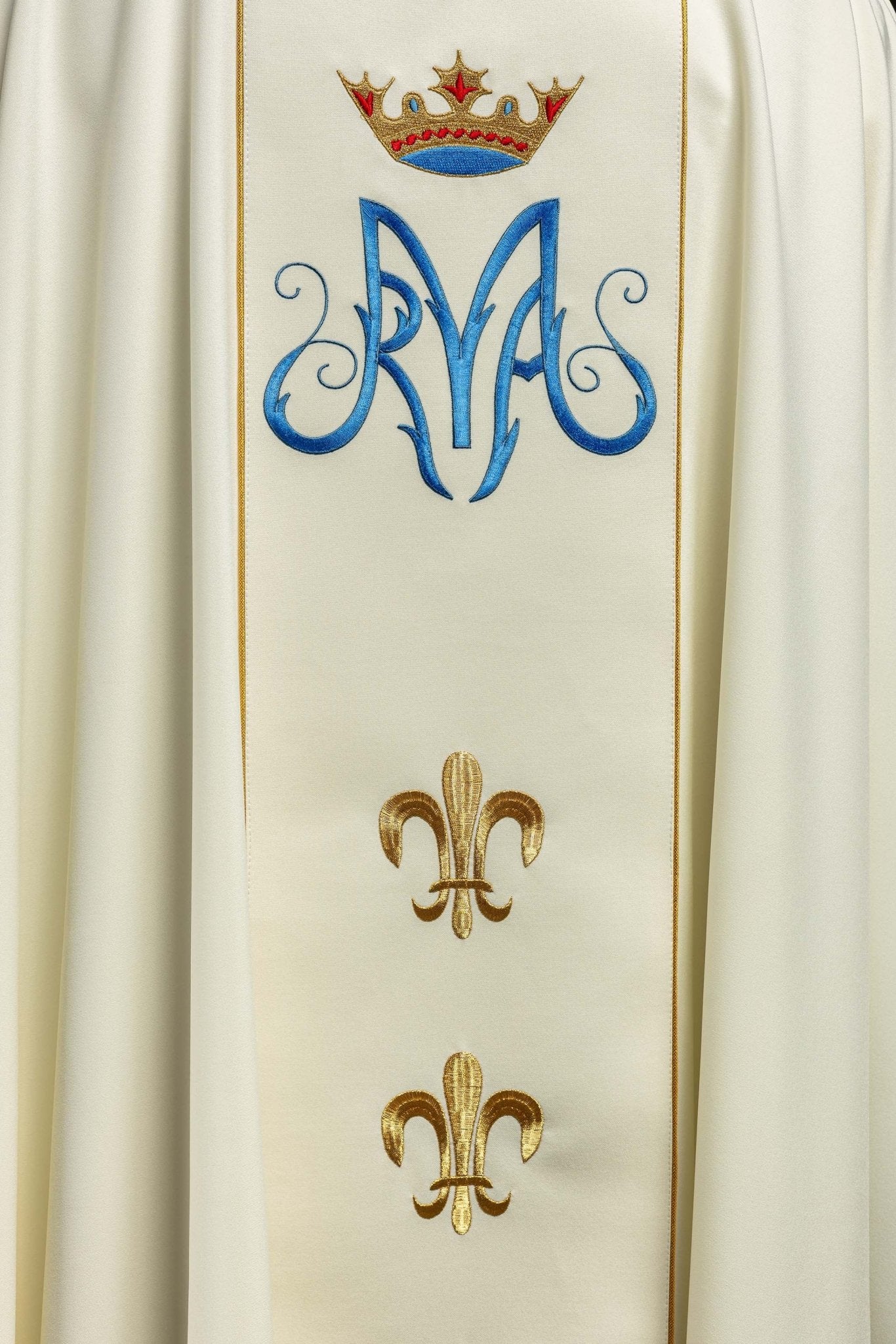 Casulla marfil de Nuestra Señora de Czestochowa KOR/201/05/01 ECRU - CASULLAS.ES