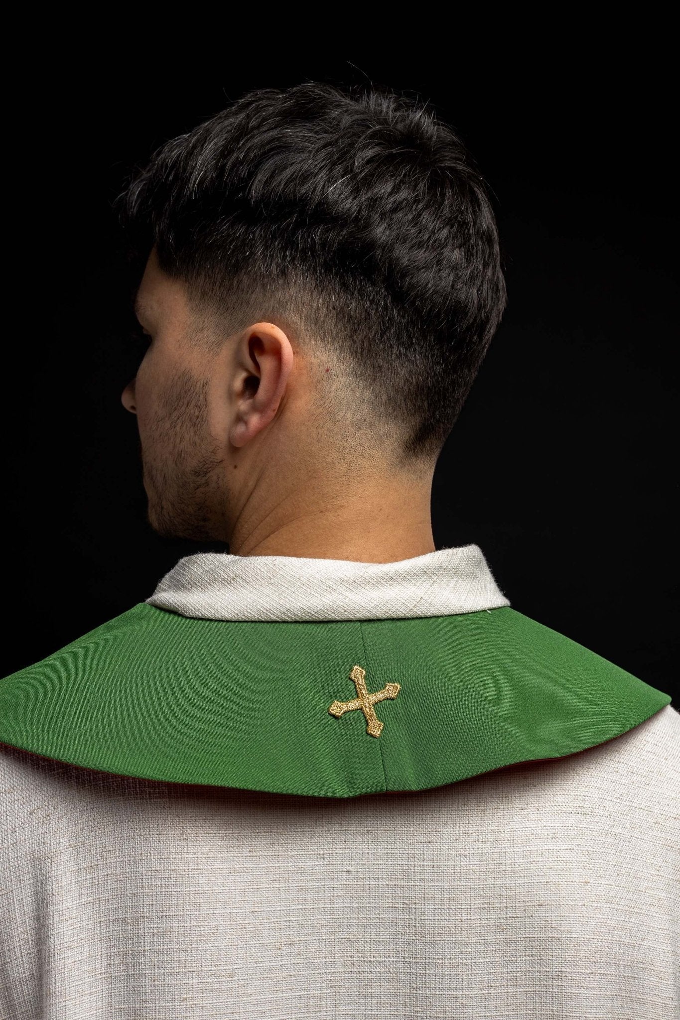 Estola reversible verde - roja bordado Cruz de Jerusalén KST/046/01 - 02/01 - CASULLAS.ES
