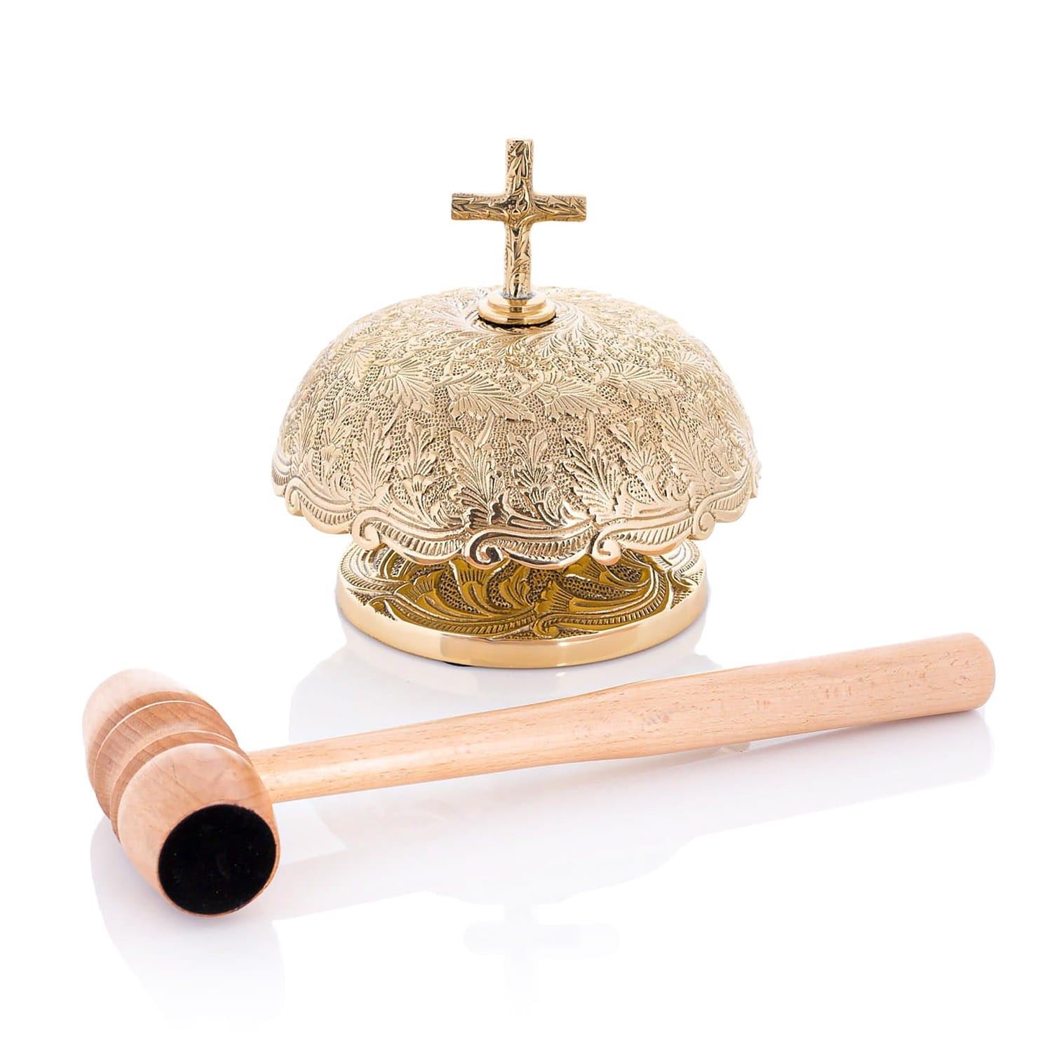 Gong - latón - mazo de madera P116 - CASULLAS.ES