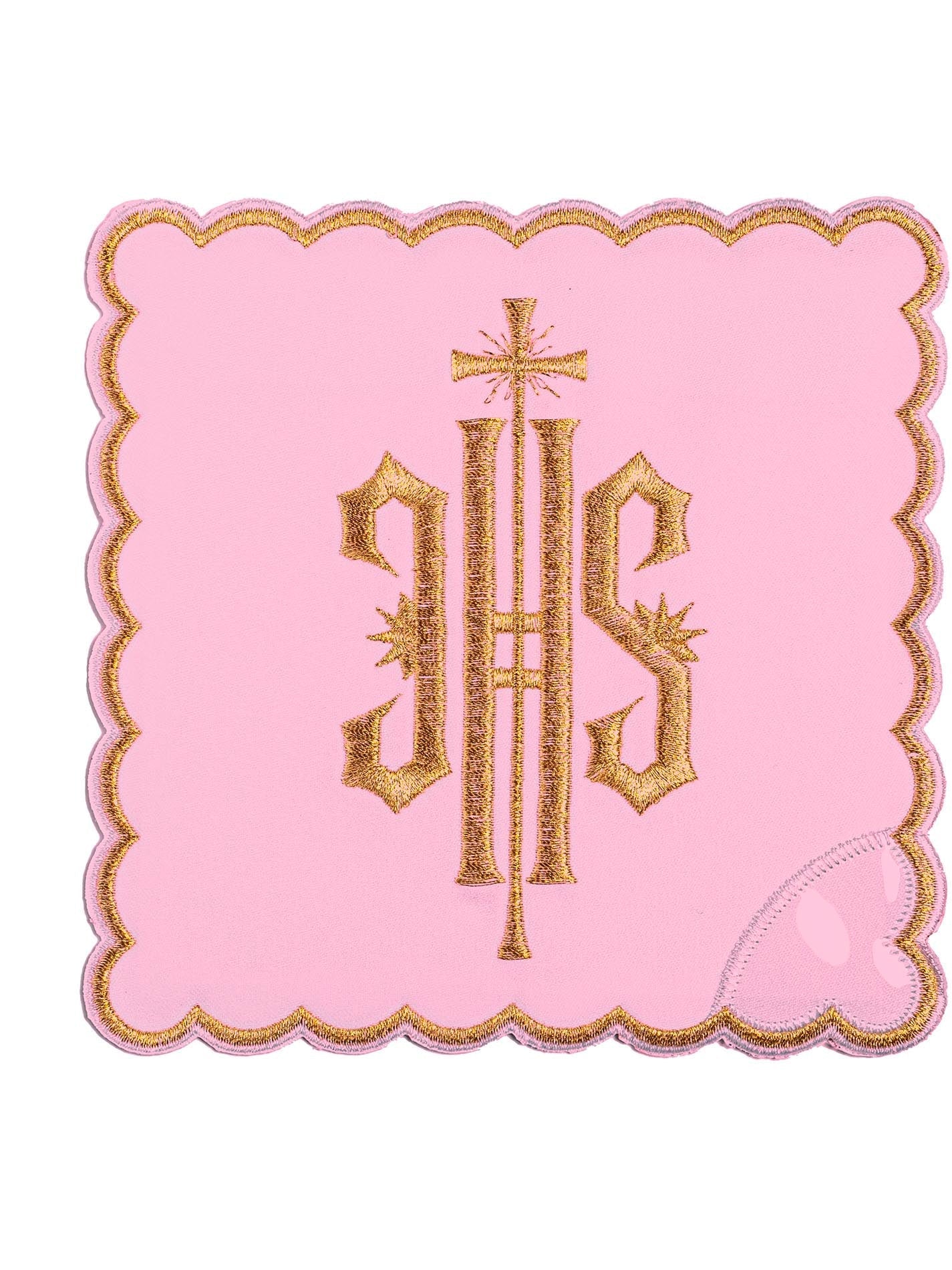 Juego de altar Bordado IHS rosa KK/029/08 - CASULLAS.ES