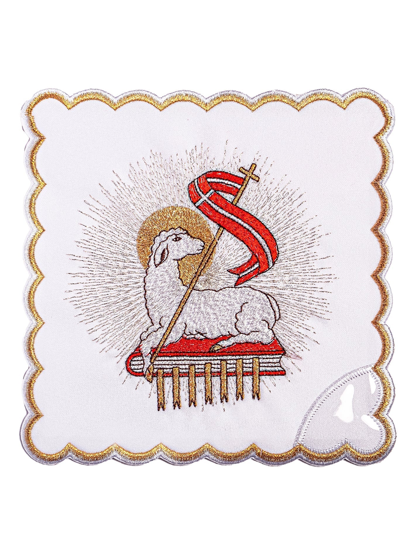 Juego de altar con bordado Cordero KK/100 - CASULLAS.ES
