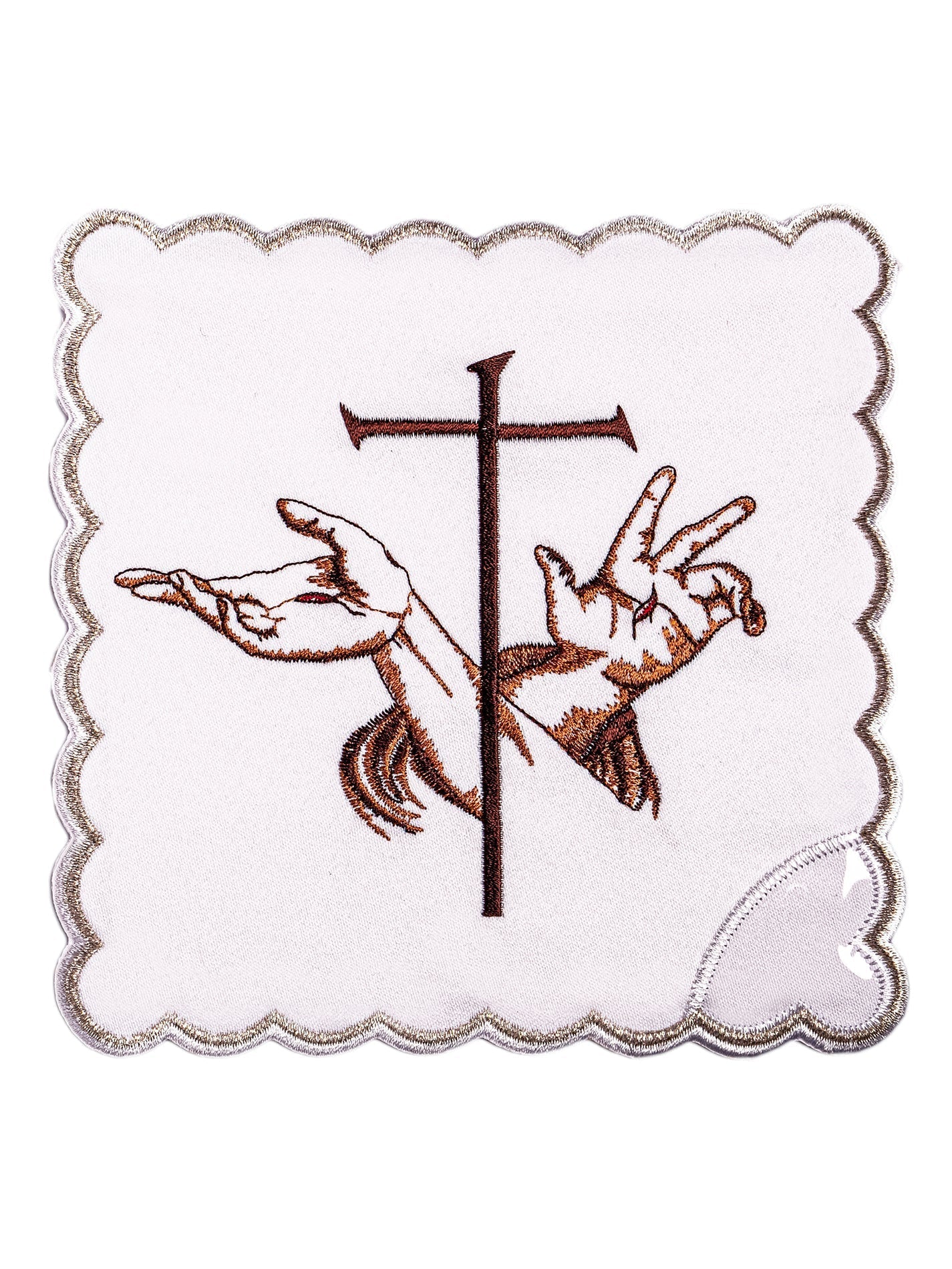 Juego de altar con un símbolo bordado franciscano KK/022 - CASULLAS.ES