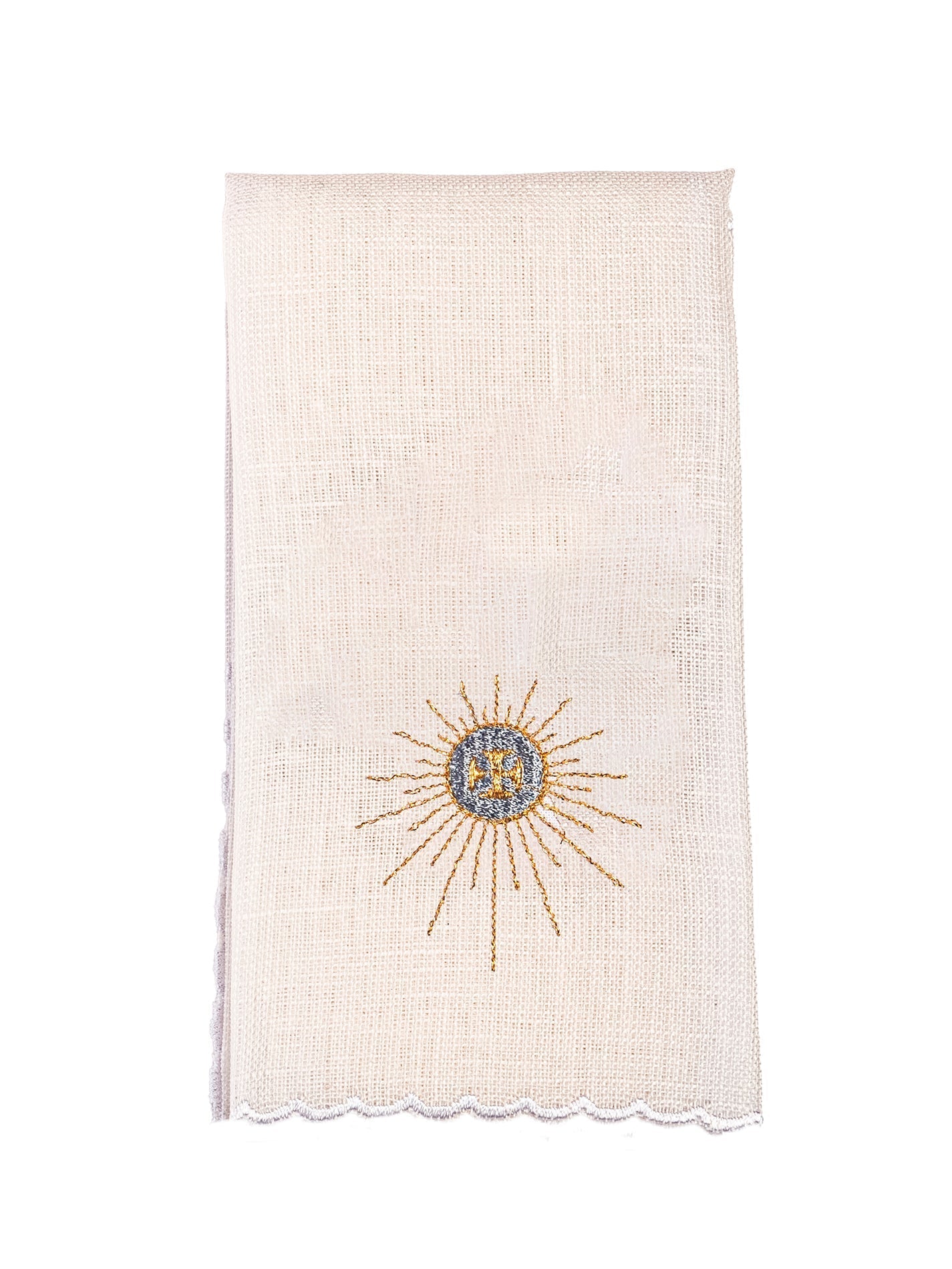 Juego de altar lino con bordado Cáliz KKL/163 - CASULLAS.ES