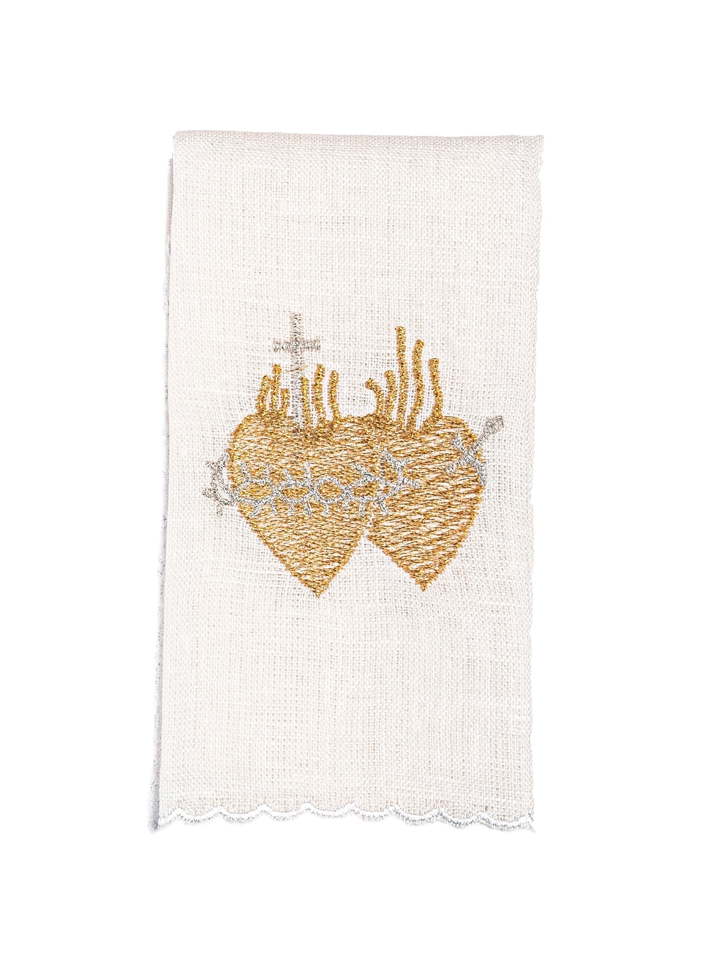 Juego de altar lino con bordado dorado KKL/016 - CASULLAS.ES