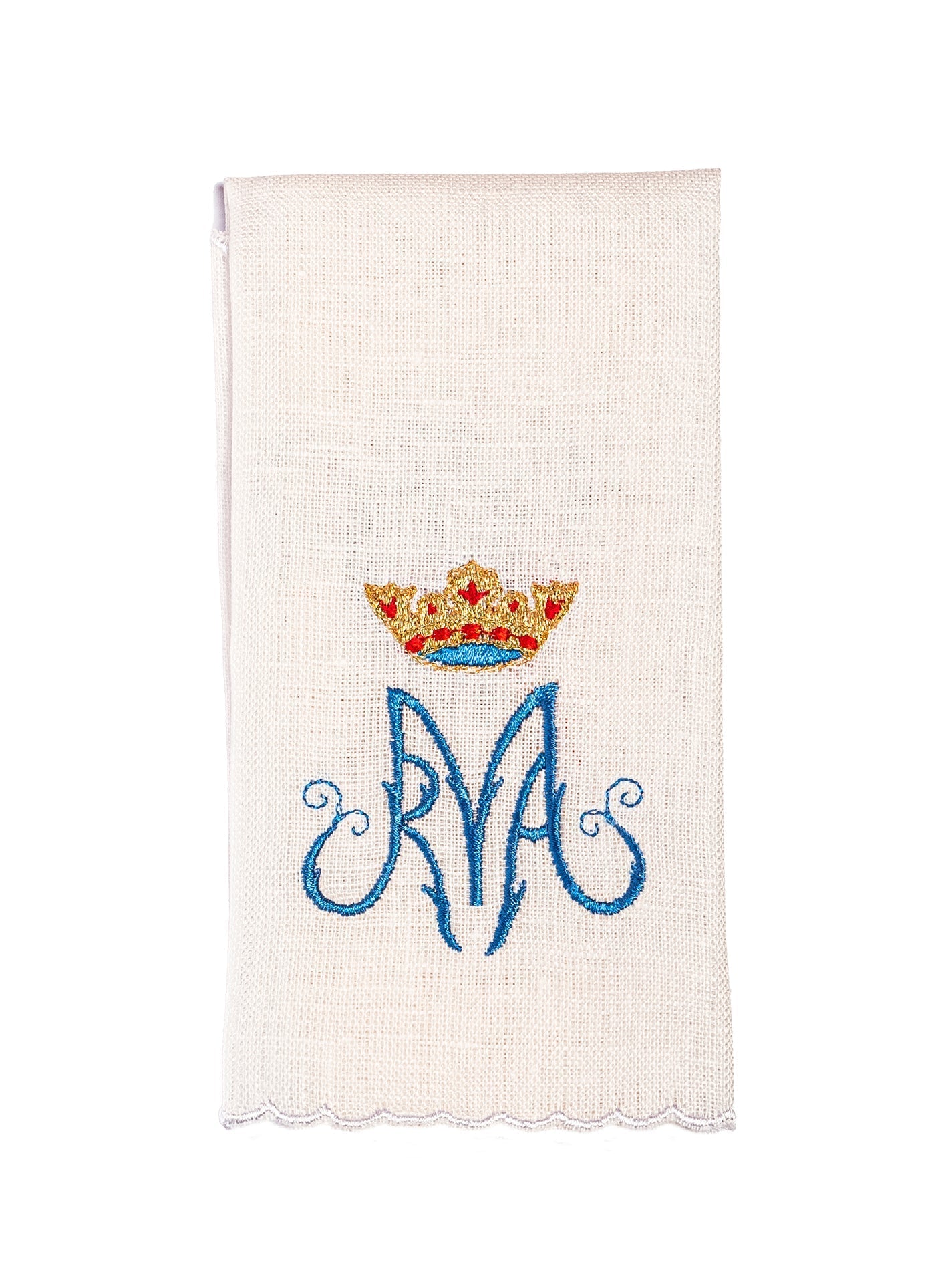 Juego de altar lino con bordado Mariano KKL/003/C1 - CASULLAS.ES