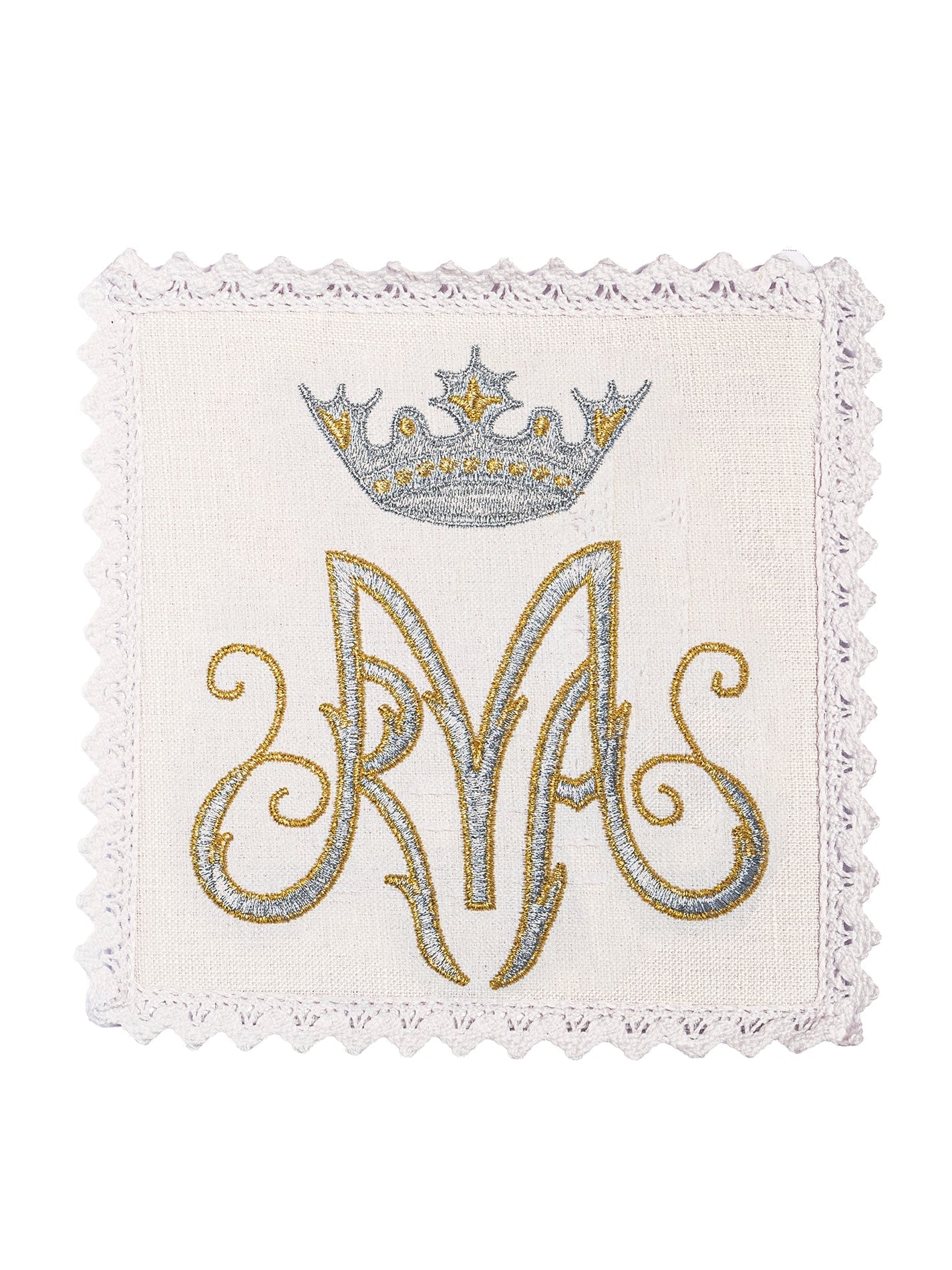 Juego de altar lino con bordado Mariano KKL/003/C2 - CASULLAS.ES
