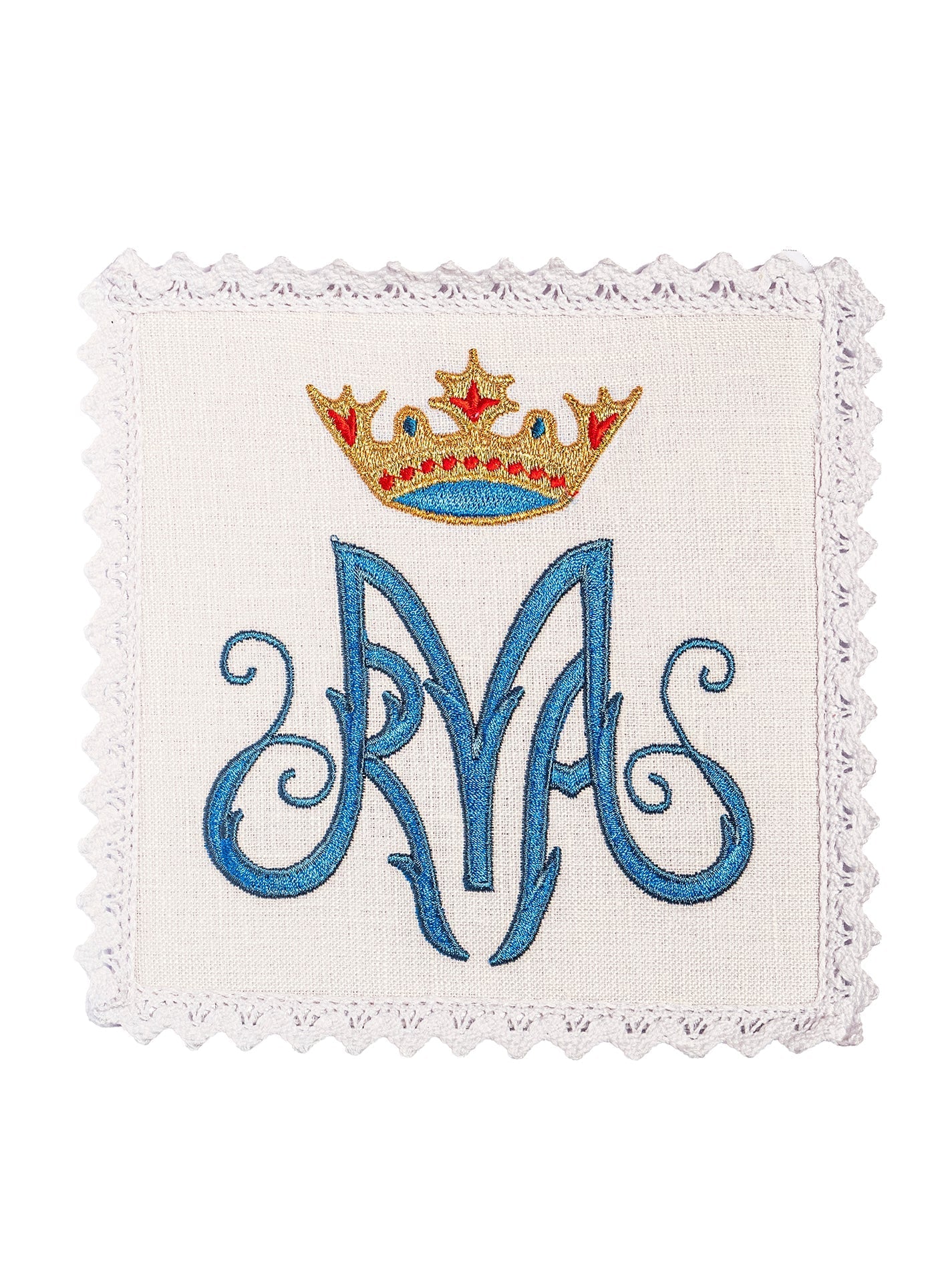 Juego de altar lino con bordado Mariano KKL/003/C1 - CASULLAS.ES