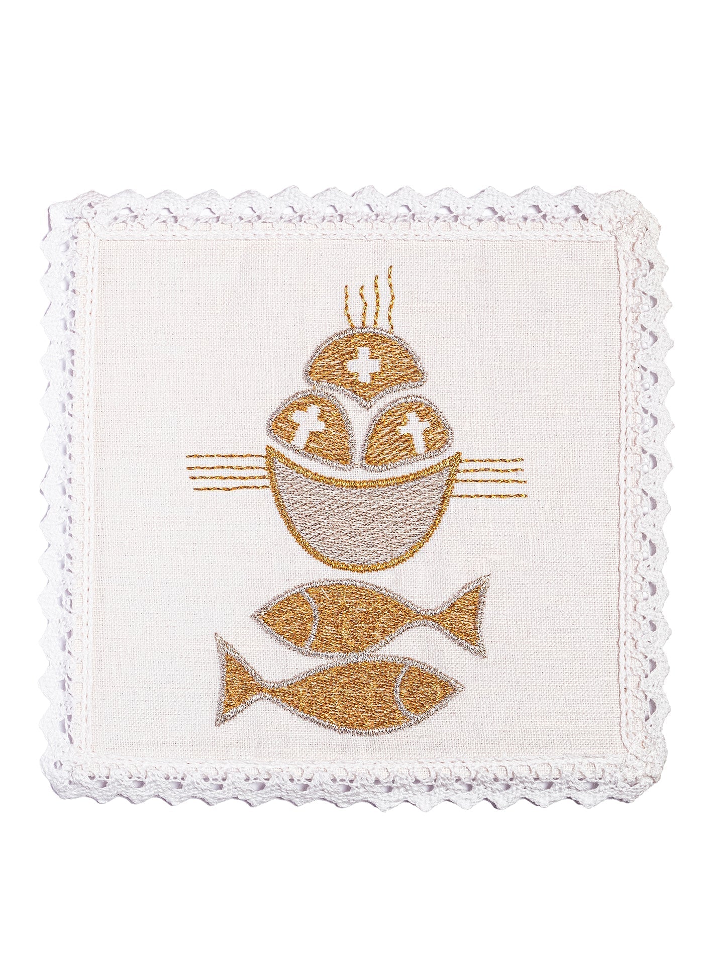 Juego de altar lino con bordado PEZ KKL/018 - CASULLAS.ES