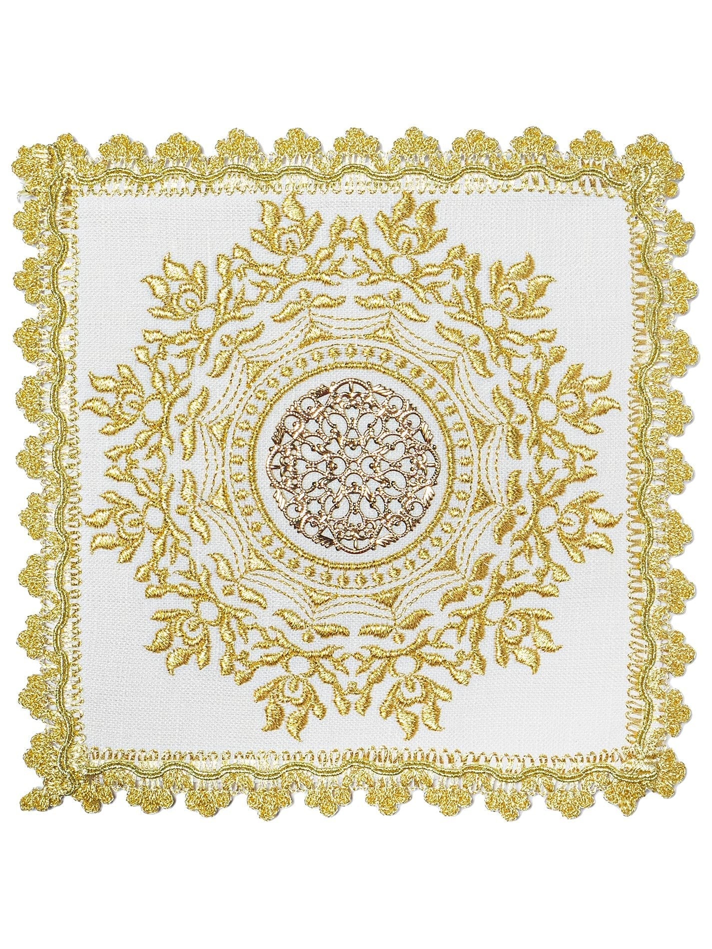 Juego de altar ricamente bordado con motivo IHS HA/5003 - CASULLAS.ES