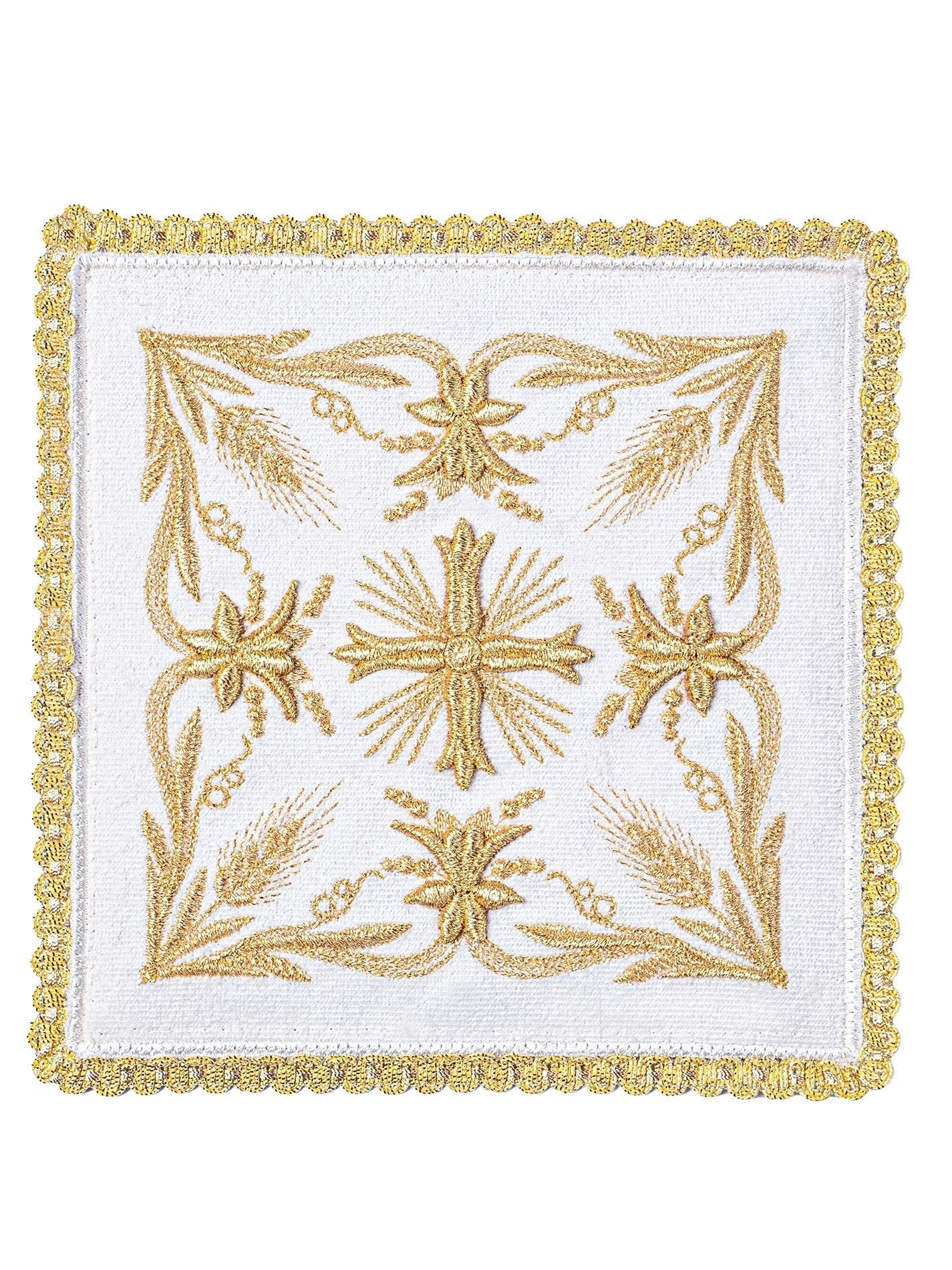 Juego de altar terciopelo bordado marfil KK/5001/C2 - CASULLAS.ES