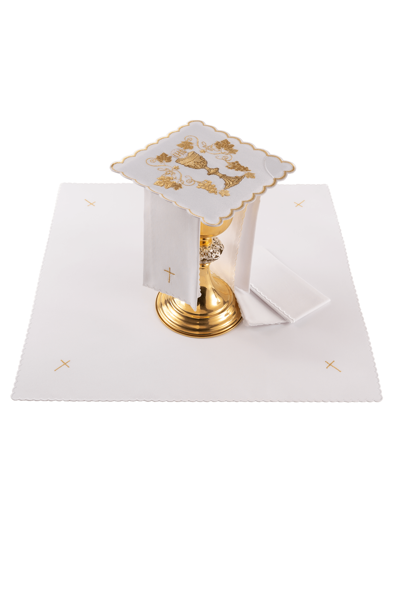 Servicio de altar bordado con motivo de cáliz KDT/5020/04 - CASULLAS.ES