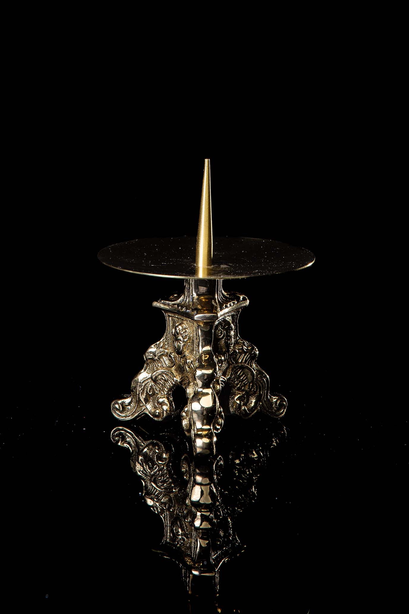 Castiçal - latão - 8 cm