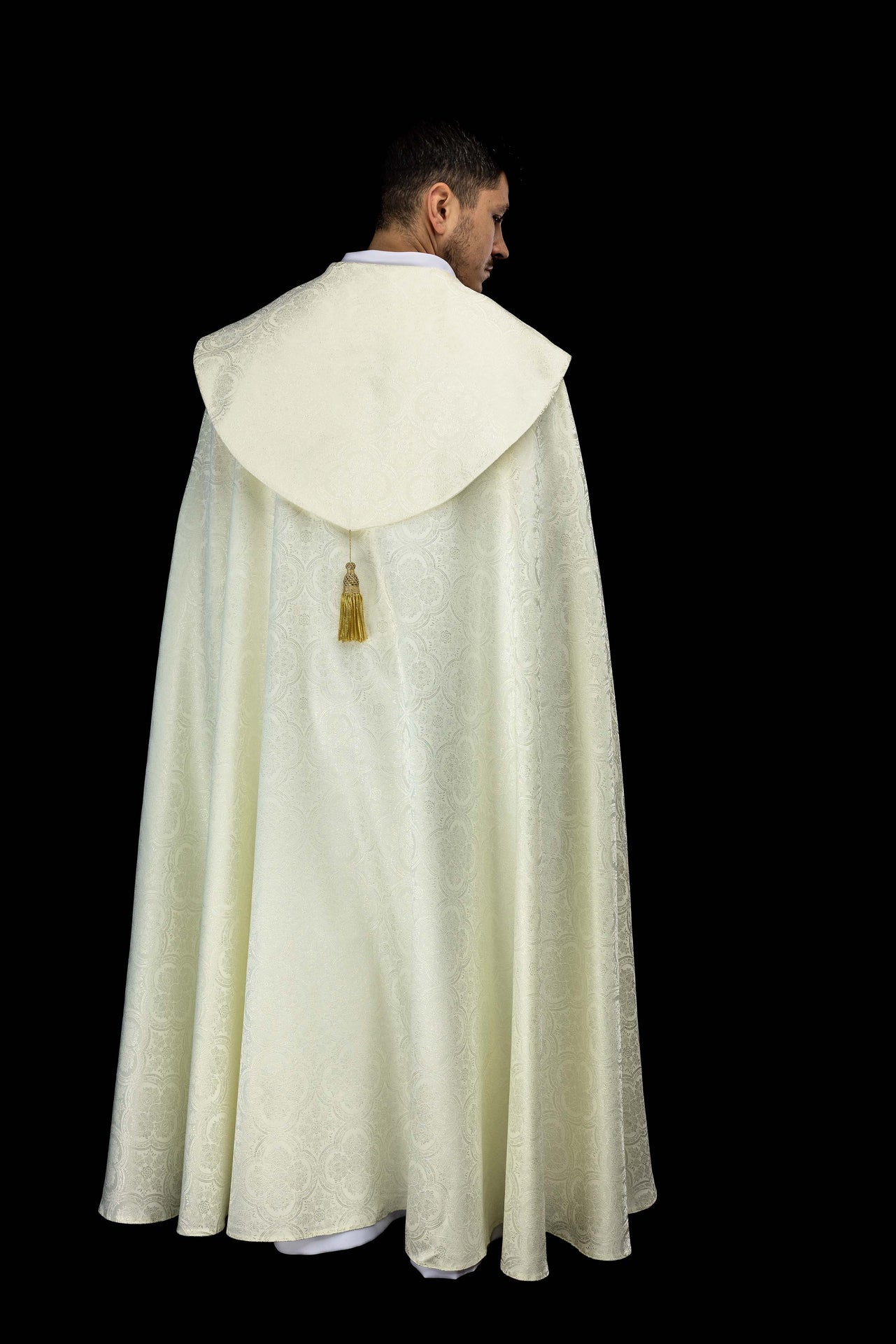 Kapa liturgiczna żakardowa ecru - ORNATY.PL