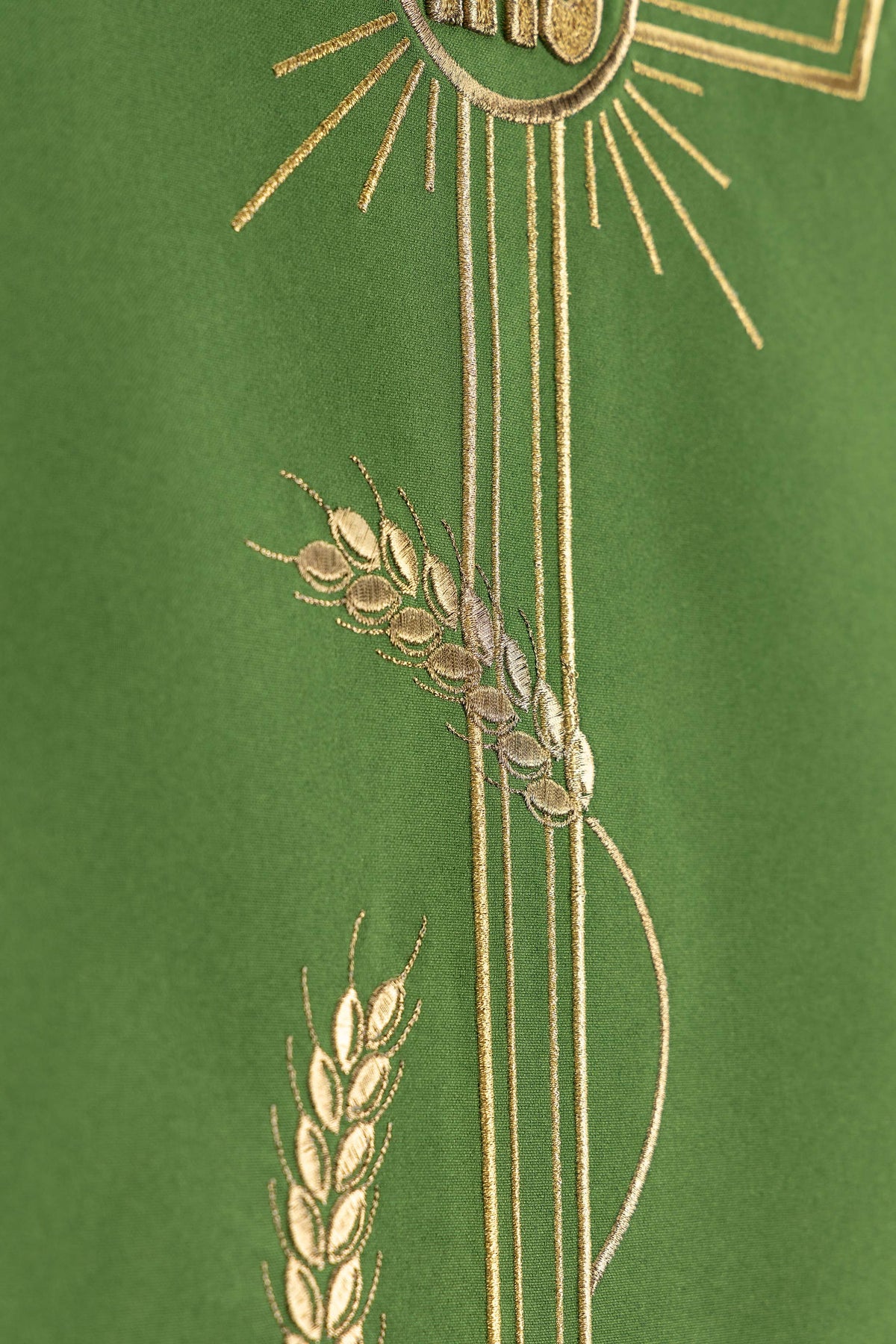 Capa de ambão bordada verde IHS e Cruz - verde