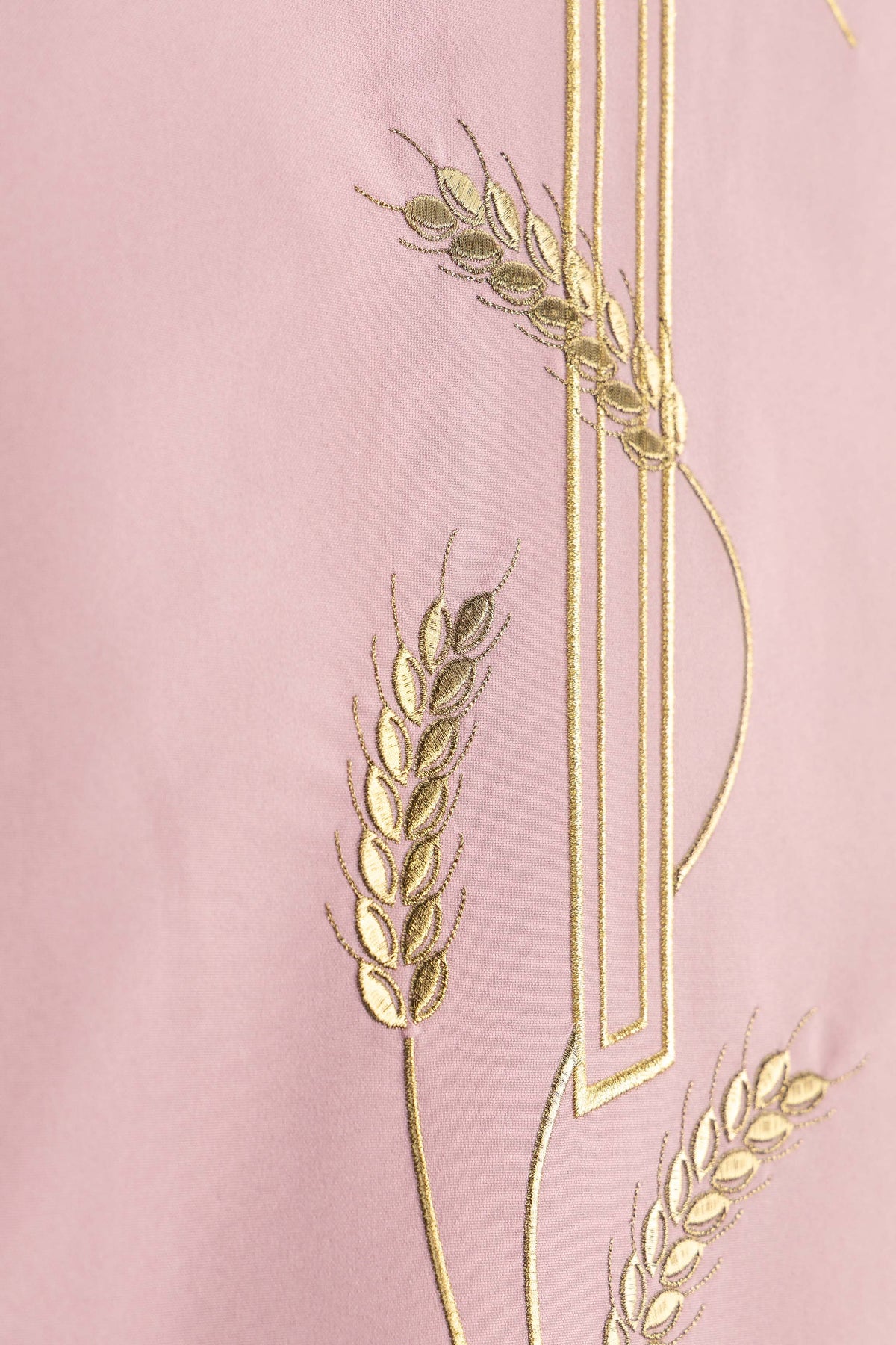 Capa de ambão bordada com cruz e IHS rosa - rosa