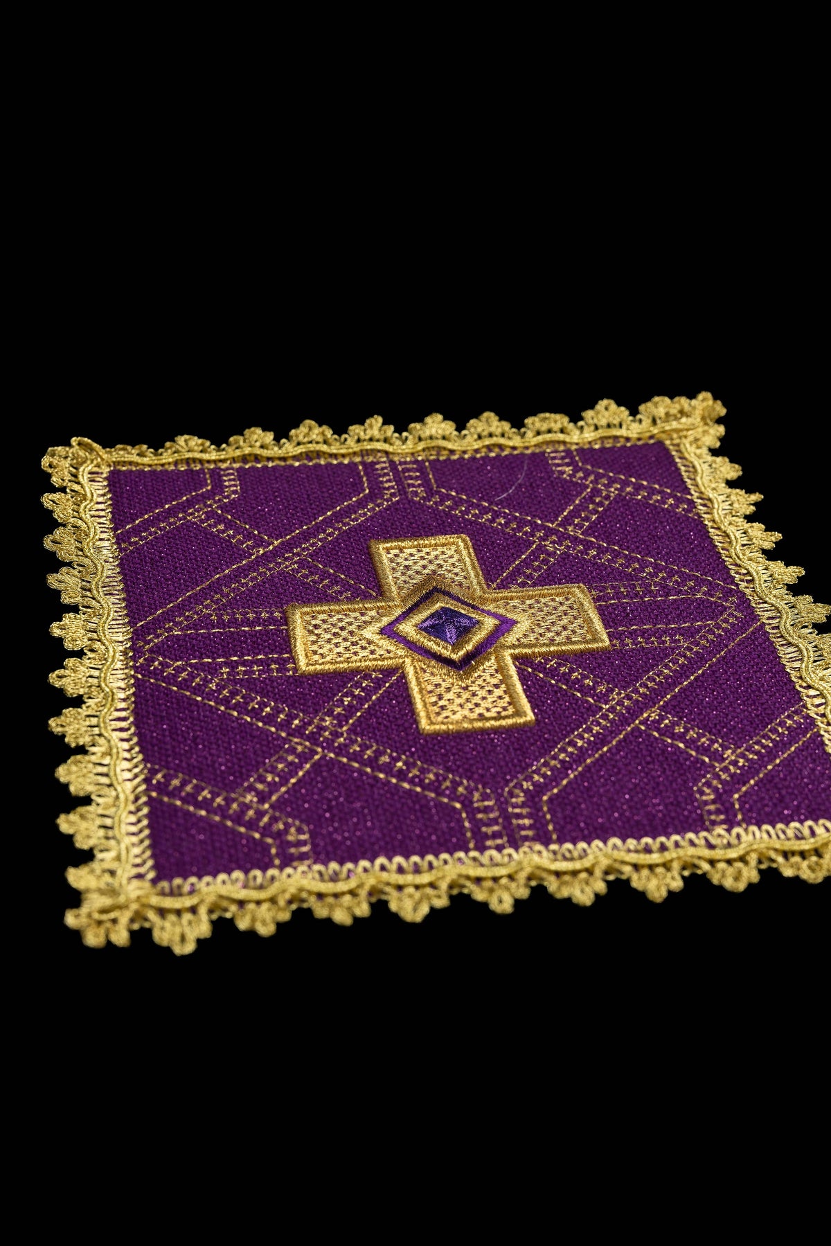 Conjunto de 4 palas bordadas a dourado - quatro cores