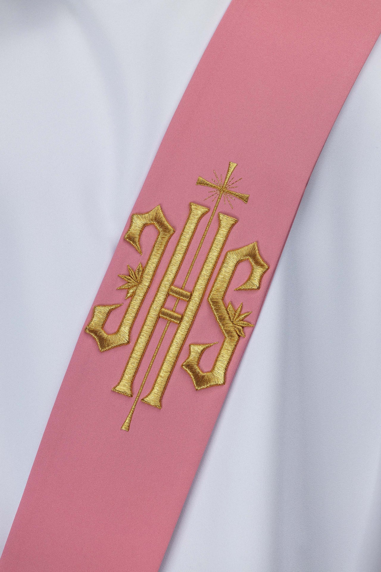 Stuła Diakońska haftowana IHS z Krzyżem - ORNATY.PL