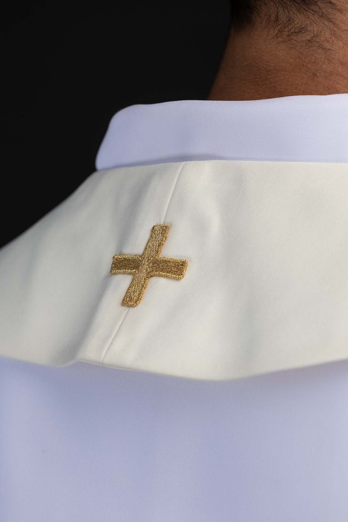 Estola bordada en color marfil con la imagen de Juan Pablo II