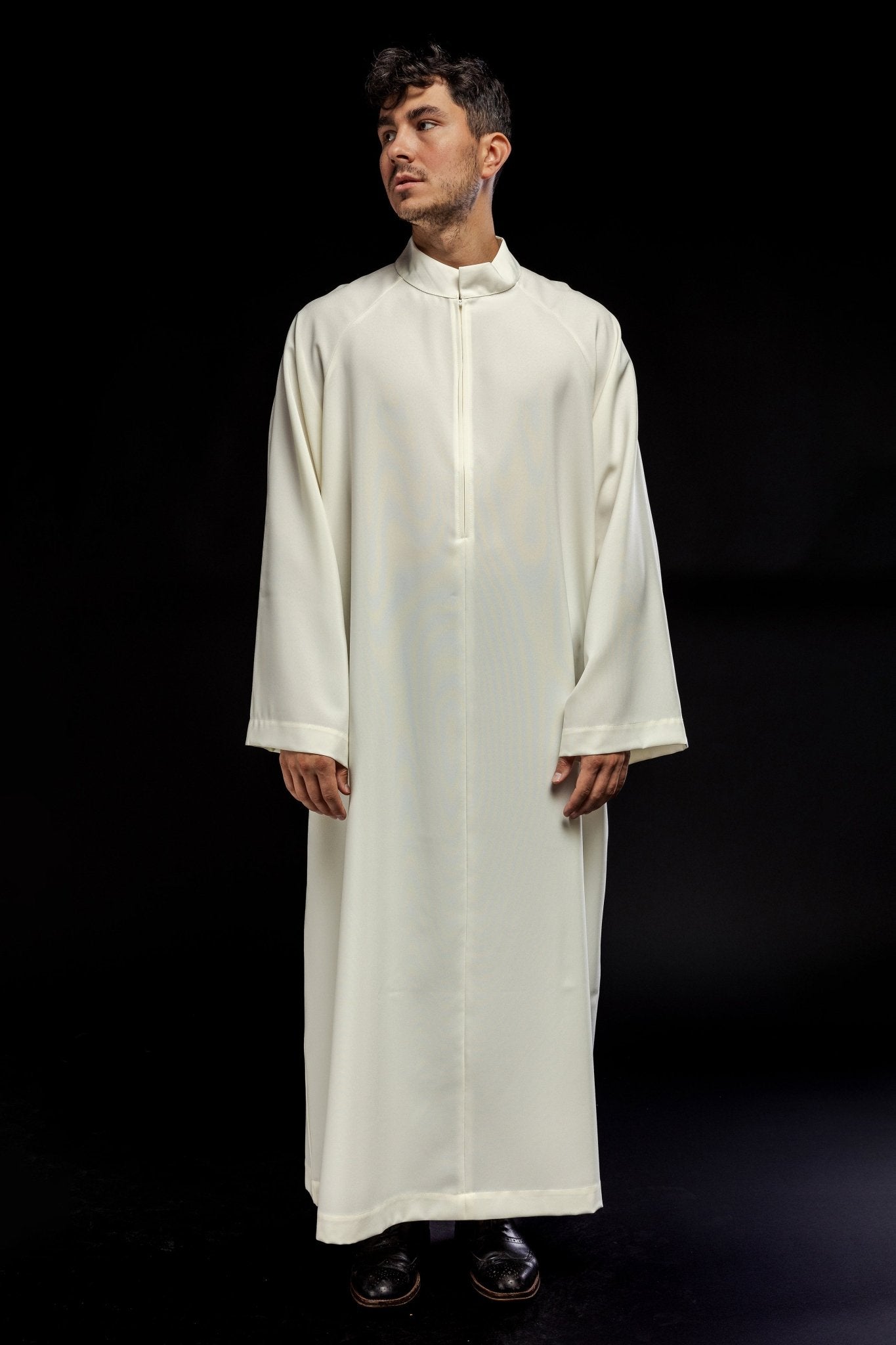Alba marfil con cremallera delante KAB/024/05/12 155cm/188cm - CASULLAS.ES