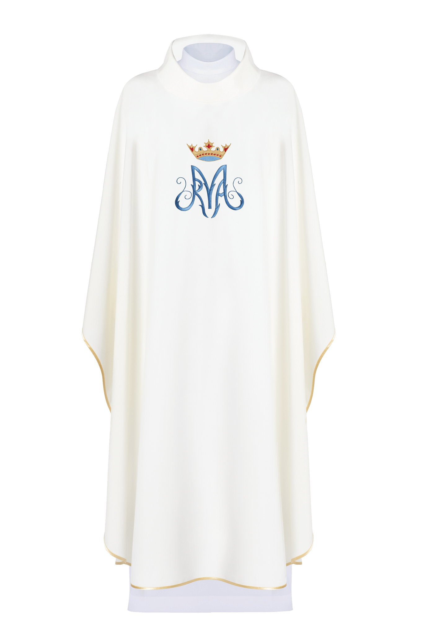 Biały ornat liturgiczny maryjny