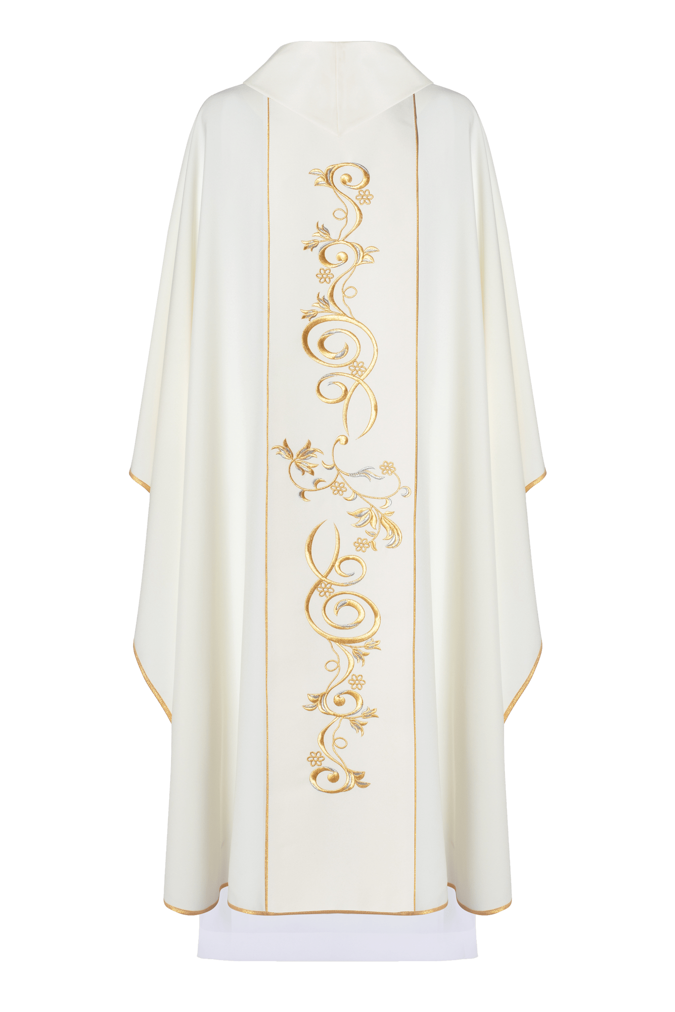 Casulla marfil con bordado imagen Jesús el Buen Pastor KOR/202/05/01 ECRU - CASULLAS.ES