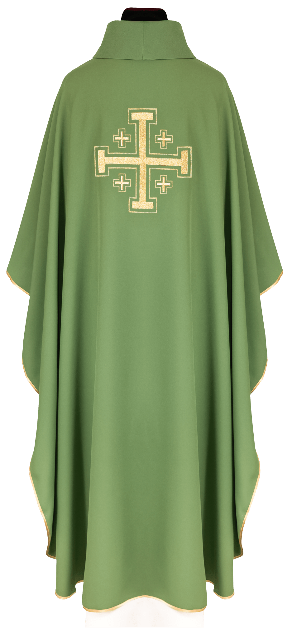 Casulla verde bordada con motivo de cruz KDT/7146/01/12 - CASULLAS.ES
