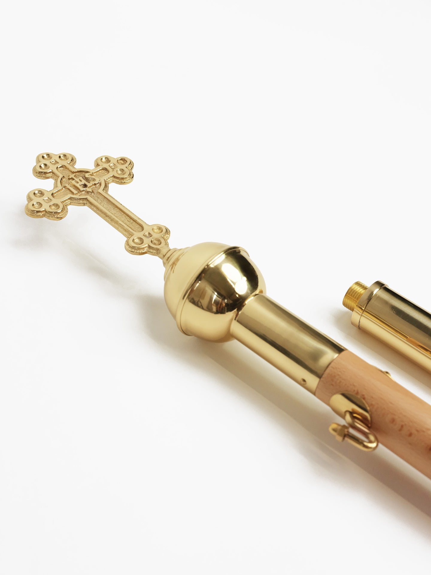 Asta para palio procesional de madera clara