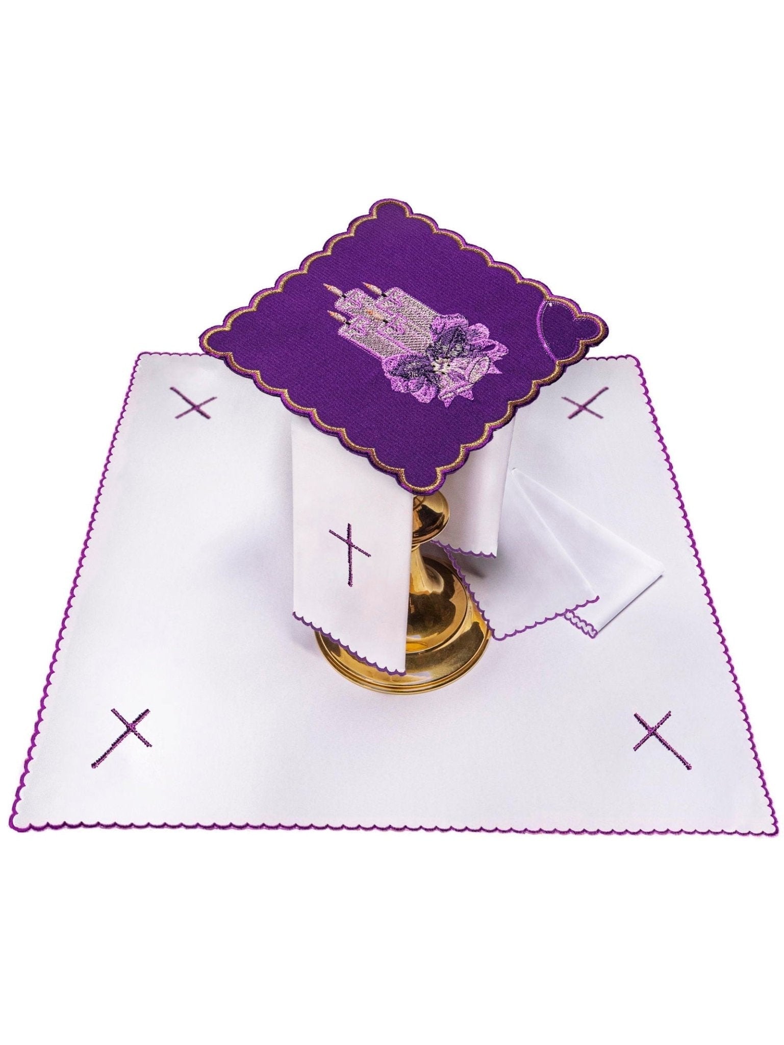 Juego de altar bordado para Adviento KK/169 - CASULLAS.ES