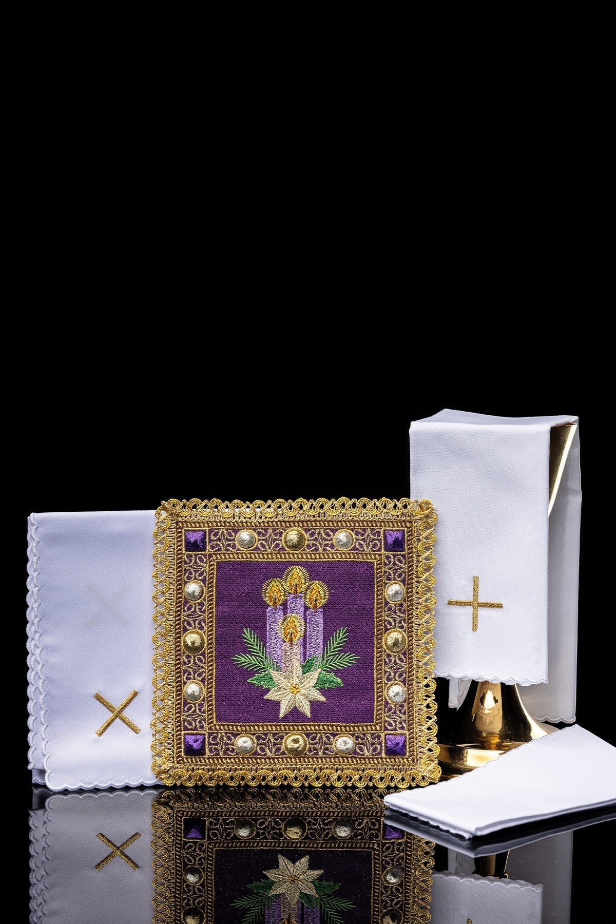 Juego de Altar Bordado para el Adviento S-5176/03 - CASULLAS.ES