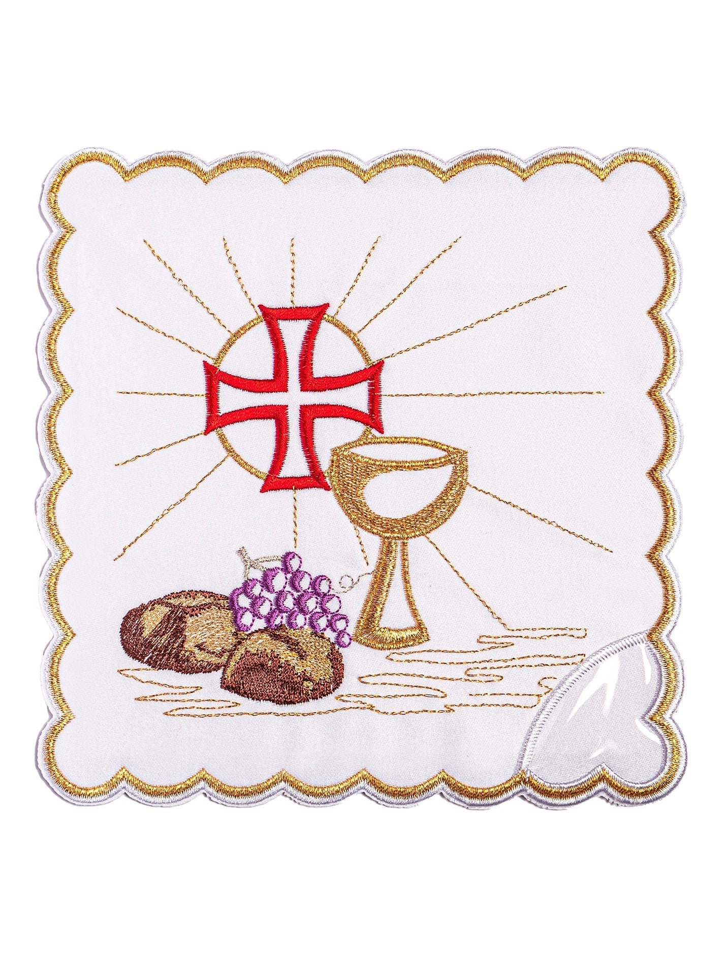 Juego de altar con bordado de cáliz y uva KK/050 - CASULLAS.ES