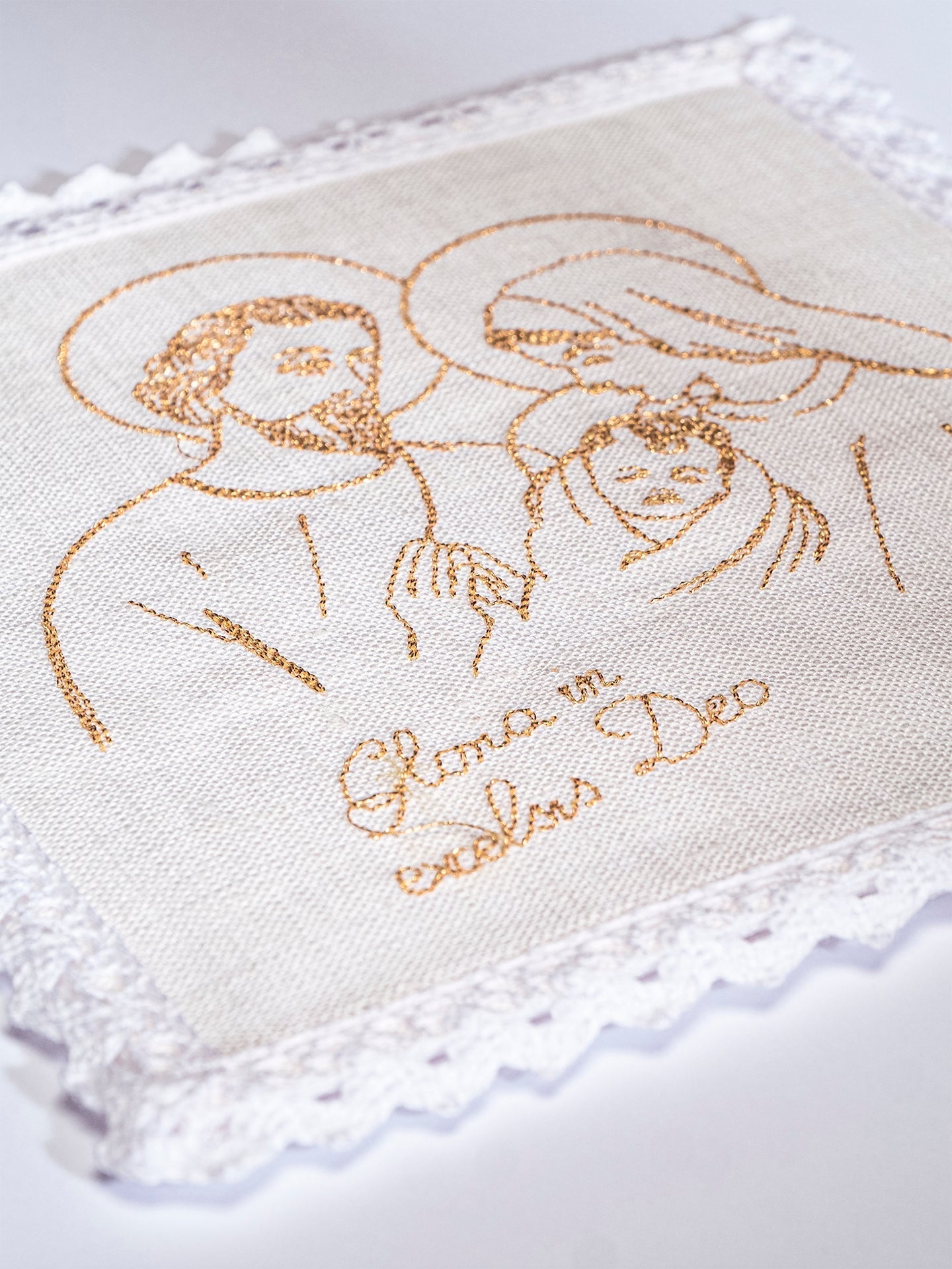 Juego de altar lino bordado para Navidad KKL/118 - CASULLAS.ES