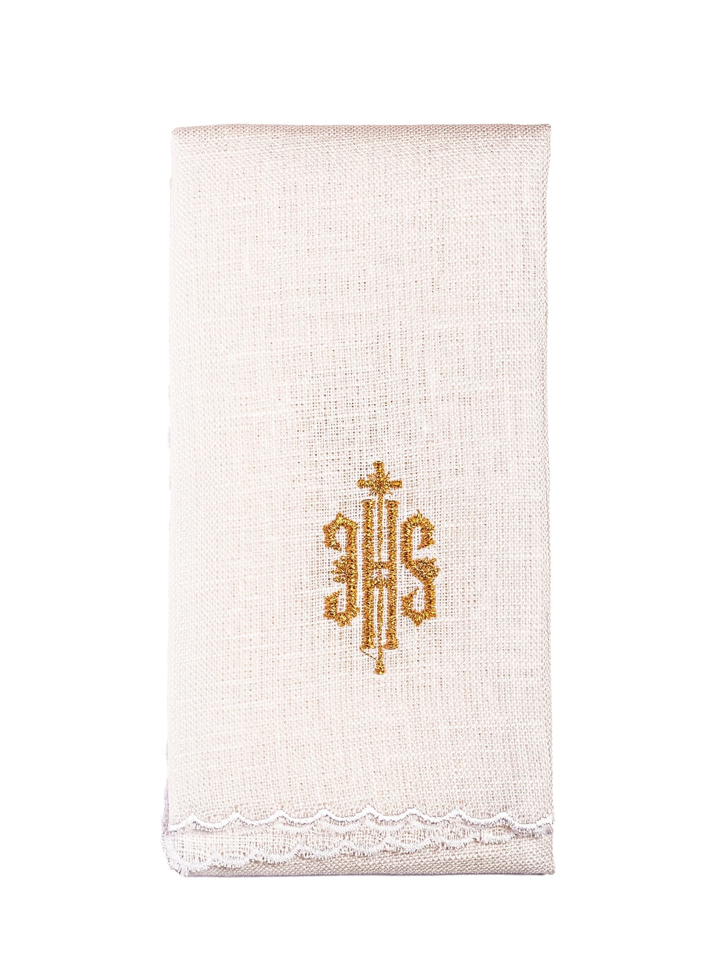 Juego de altar lino con bordado IHS KKL/029/C1 - CASULLAS.ES