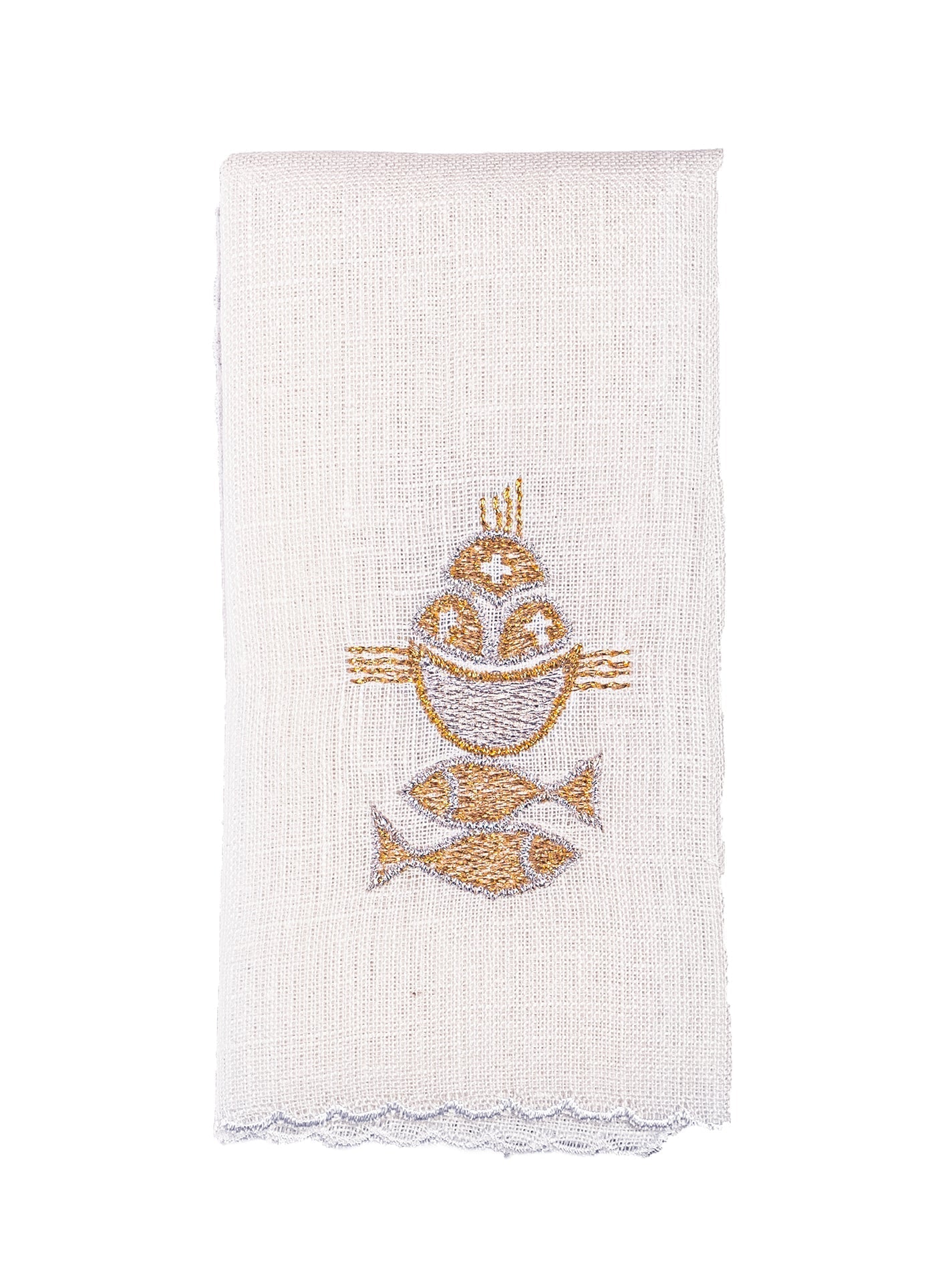 Juego de altar lino con bordado PEZ KKL/018 - CASULLAS.ES