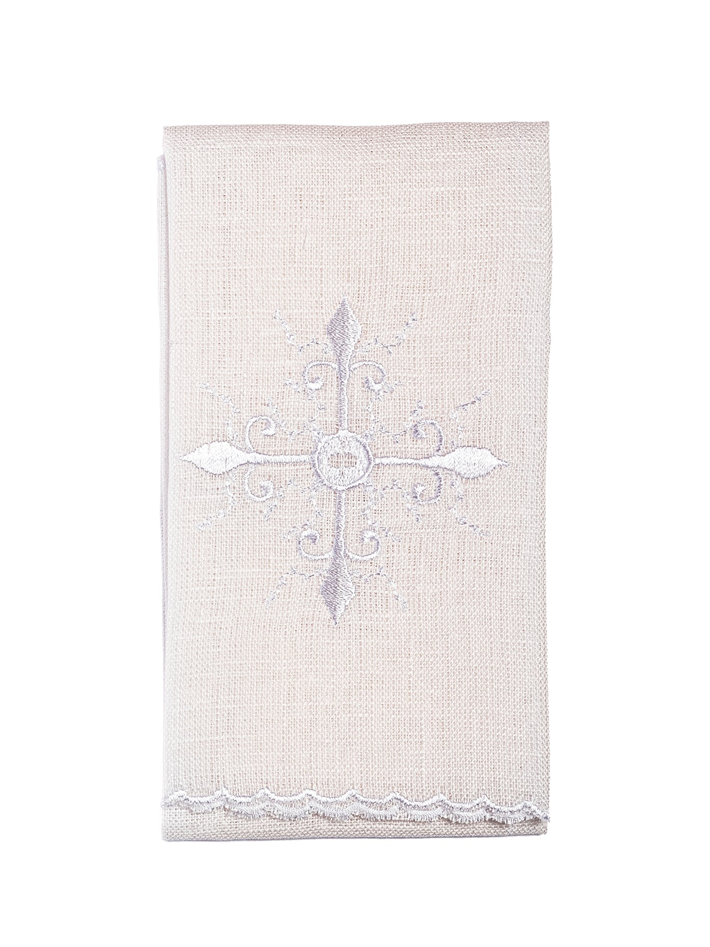 Juego de altar lino con sencillo bordado Cruz KKL/057 - CASULLAS.ES