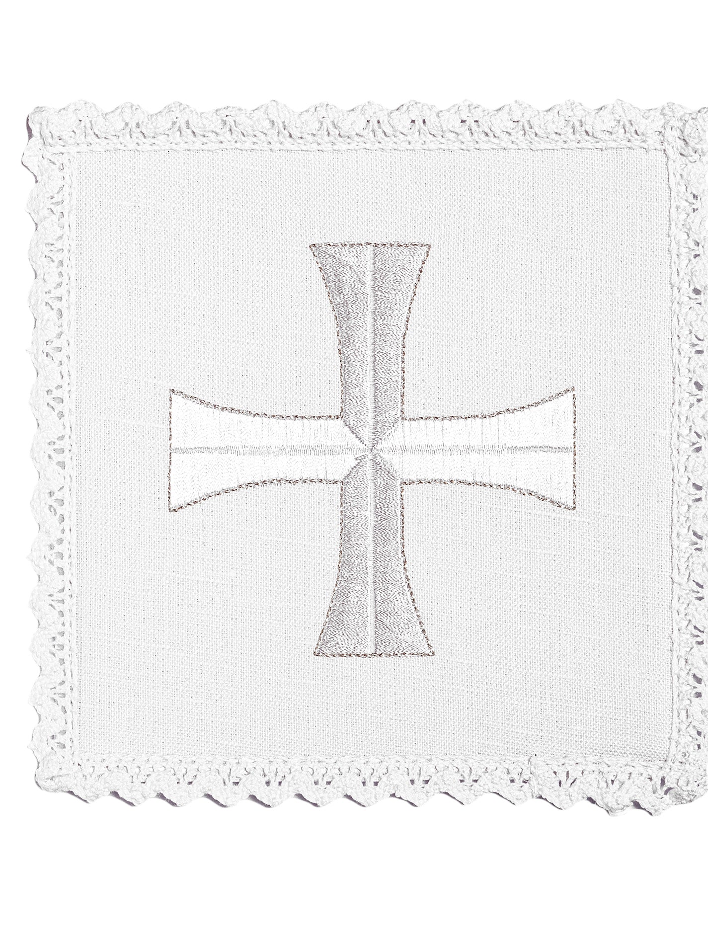Juego de altar lino con sencillo bordado de cruces KKL/010 - CASULLAS.ES