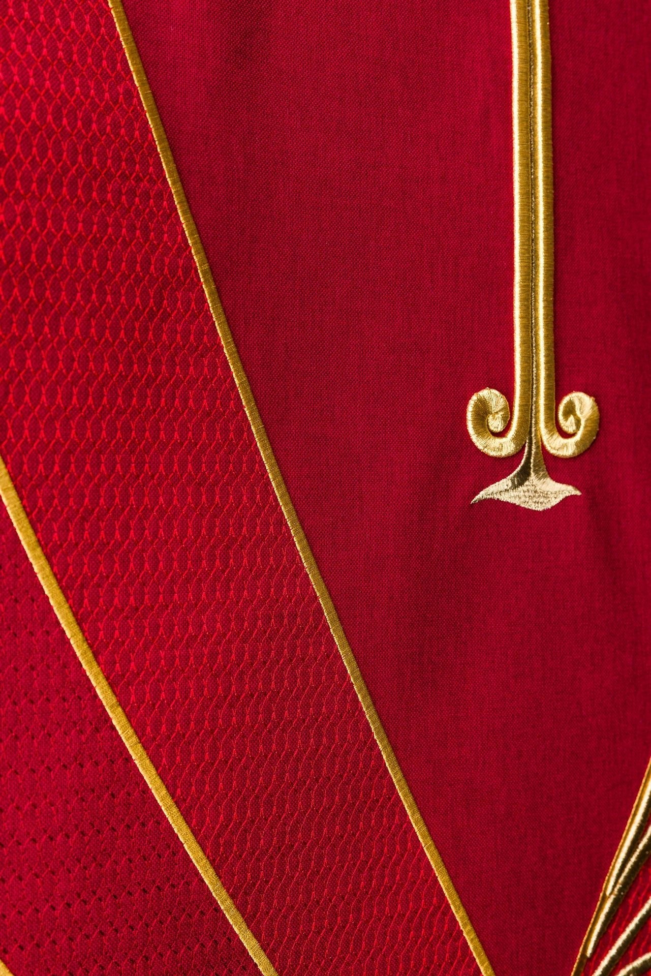 Mantel para ambón con bordado PAX en color rojo LE/8050/02 55*250 - CASULLAS.ES