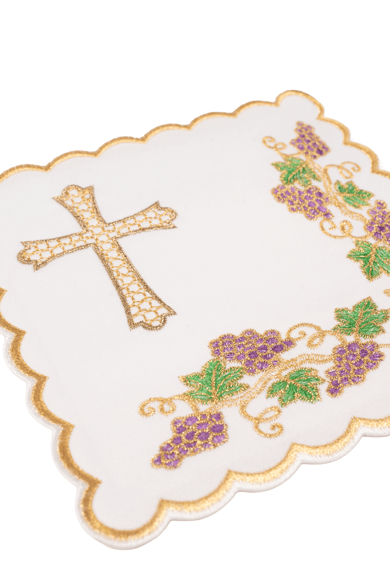 Servicio de altar con motivo de vid y cruz KDT/5073/04 - CASULLAS.ES